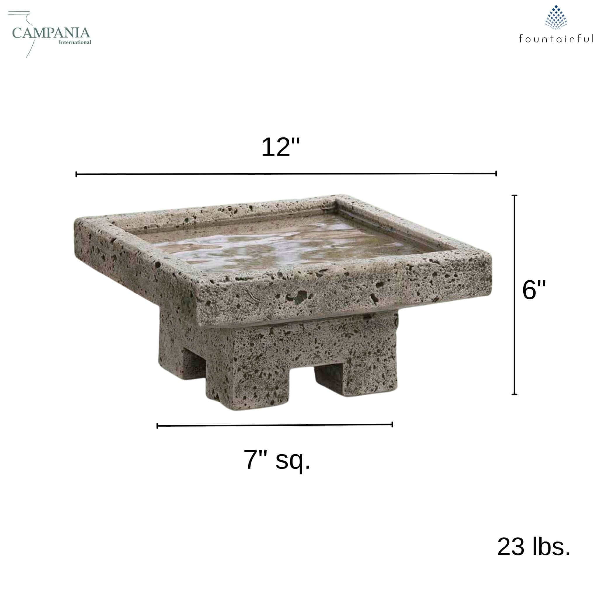 Kosei Concrete Bird Bath - Campania #B132