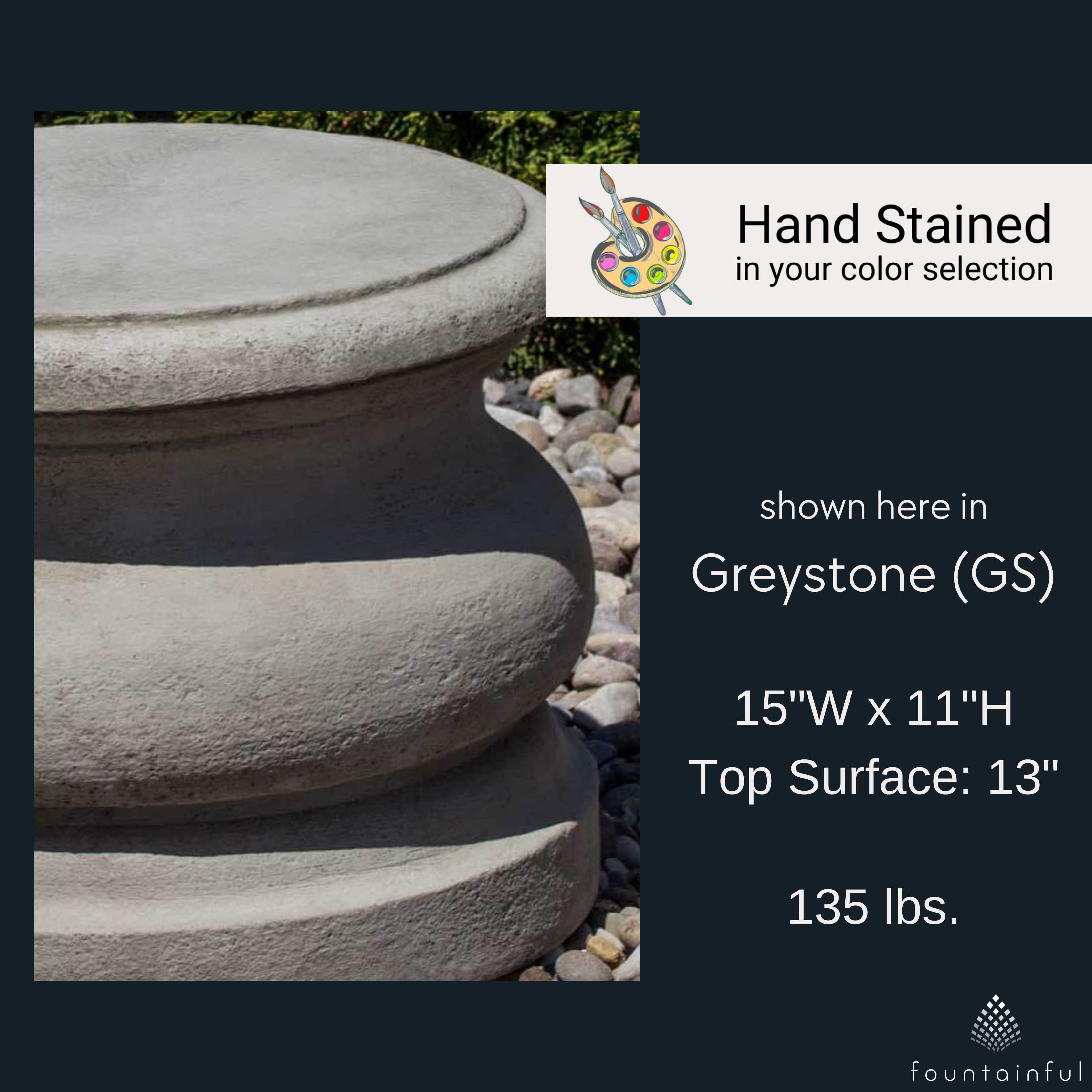 Low Plain Round Concrete Pedestal - Campania #PD78