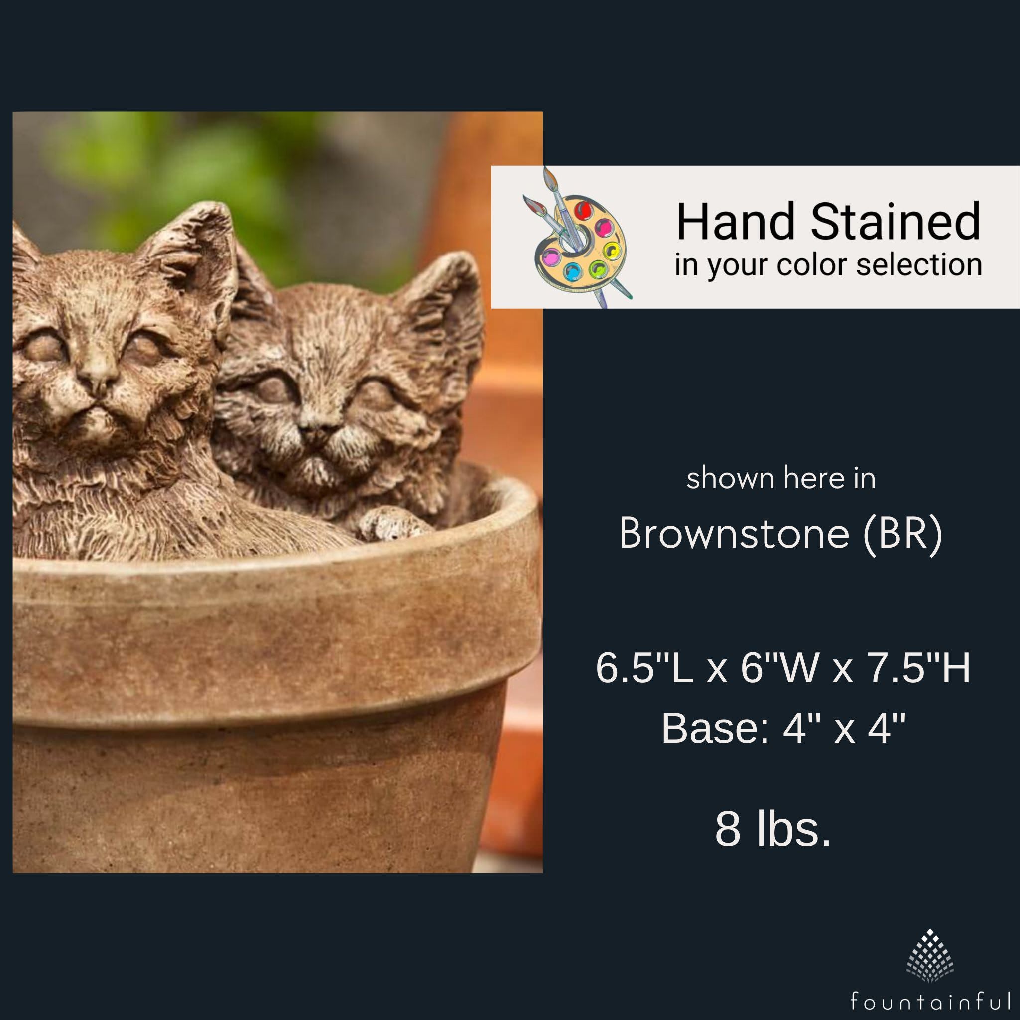 Sprouts Kittens Concrete Garden Statue - Campania #A437