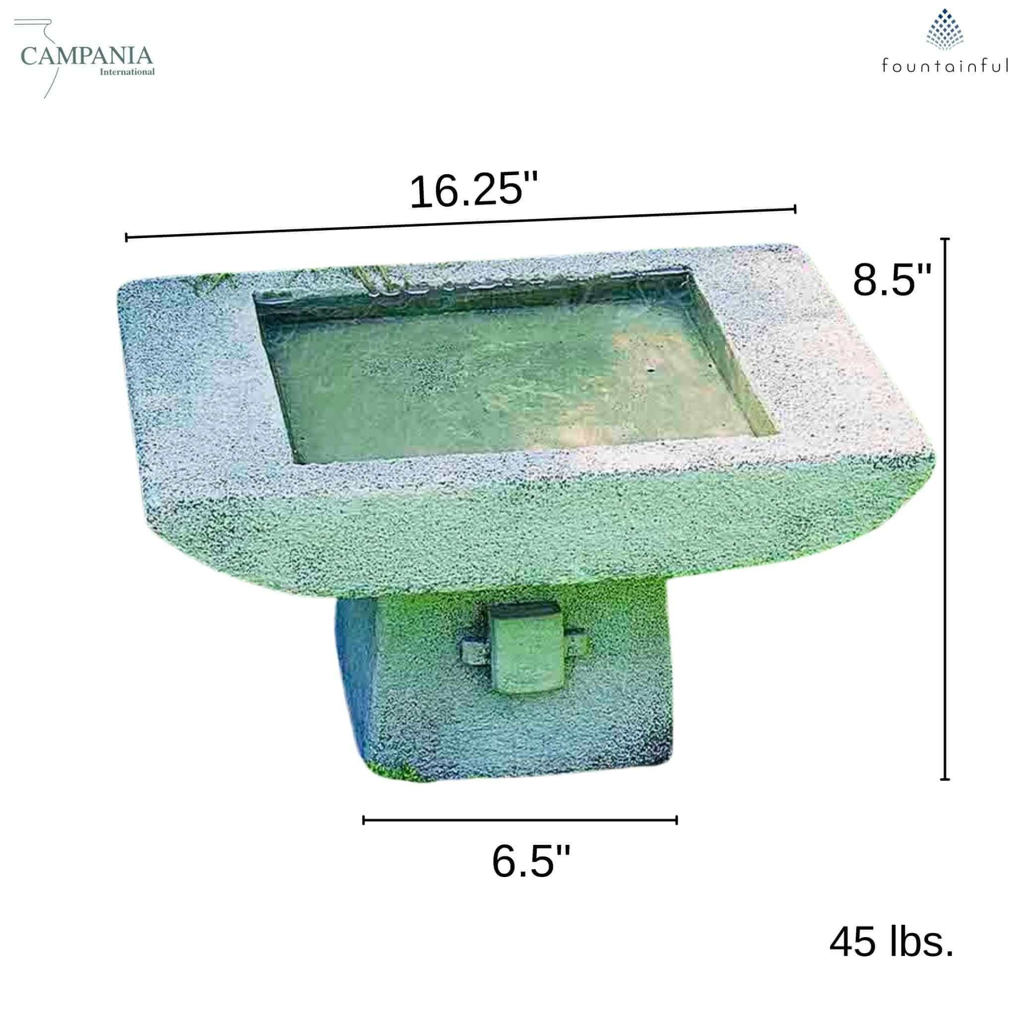 Kyoto Concrete Bird Bath - Campania #B068