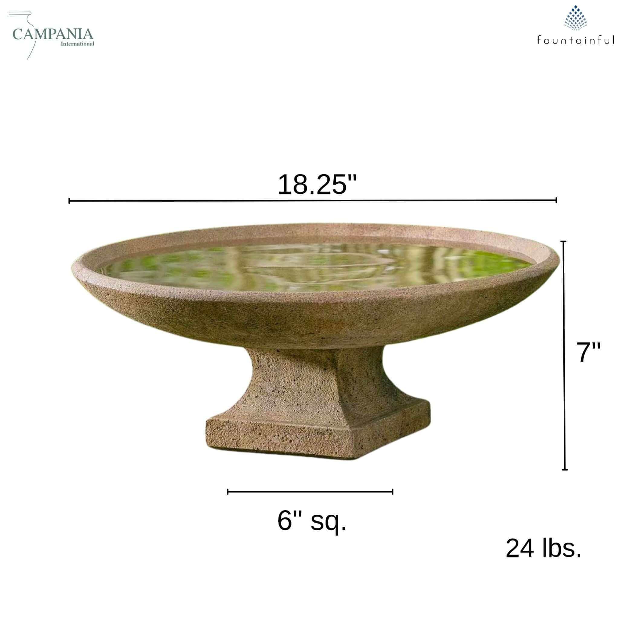 Sonora Concrete Bird Bath - Campania #B202