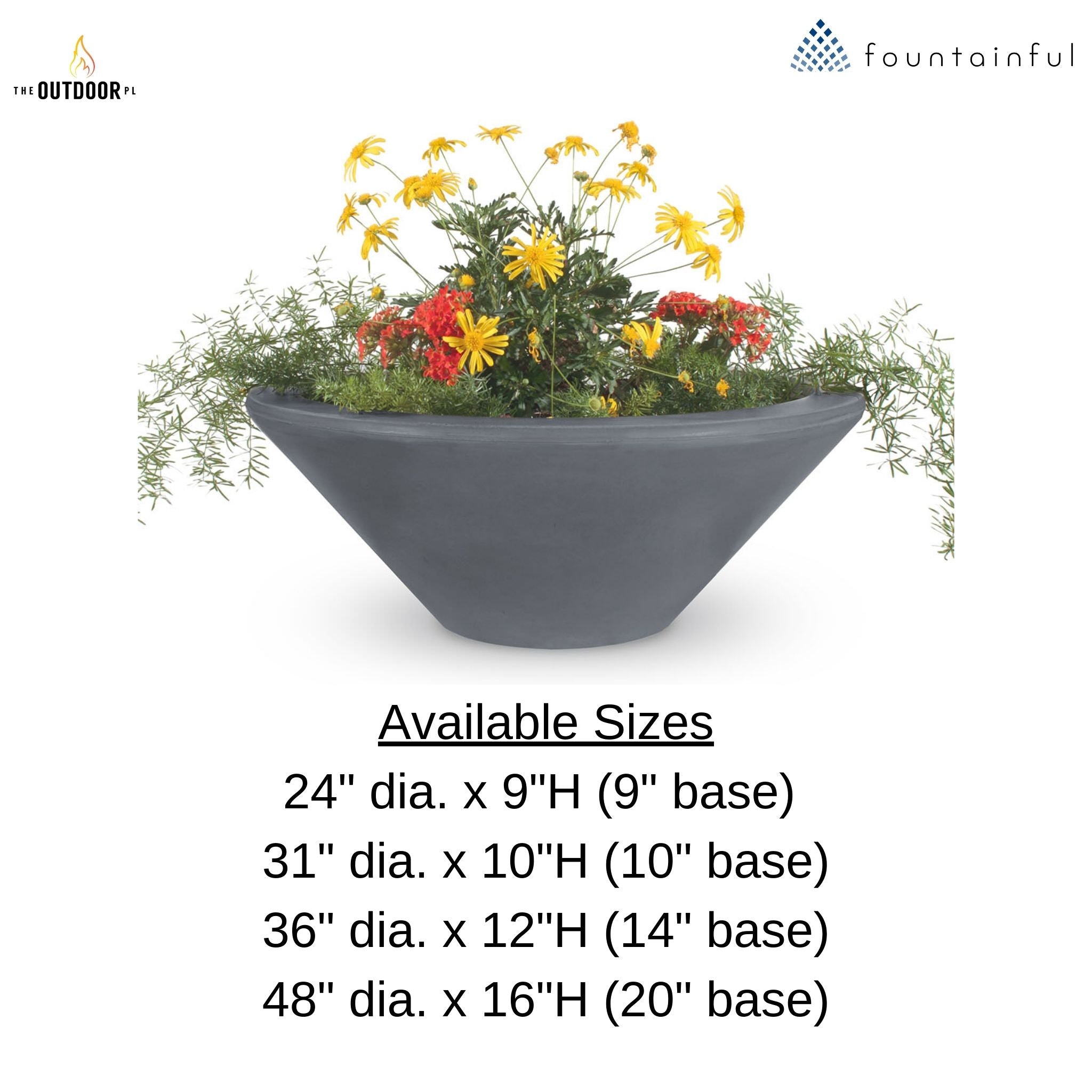 "Cazo" Concrete Planter Bowl - The Outdoor Plus