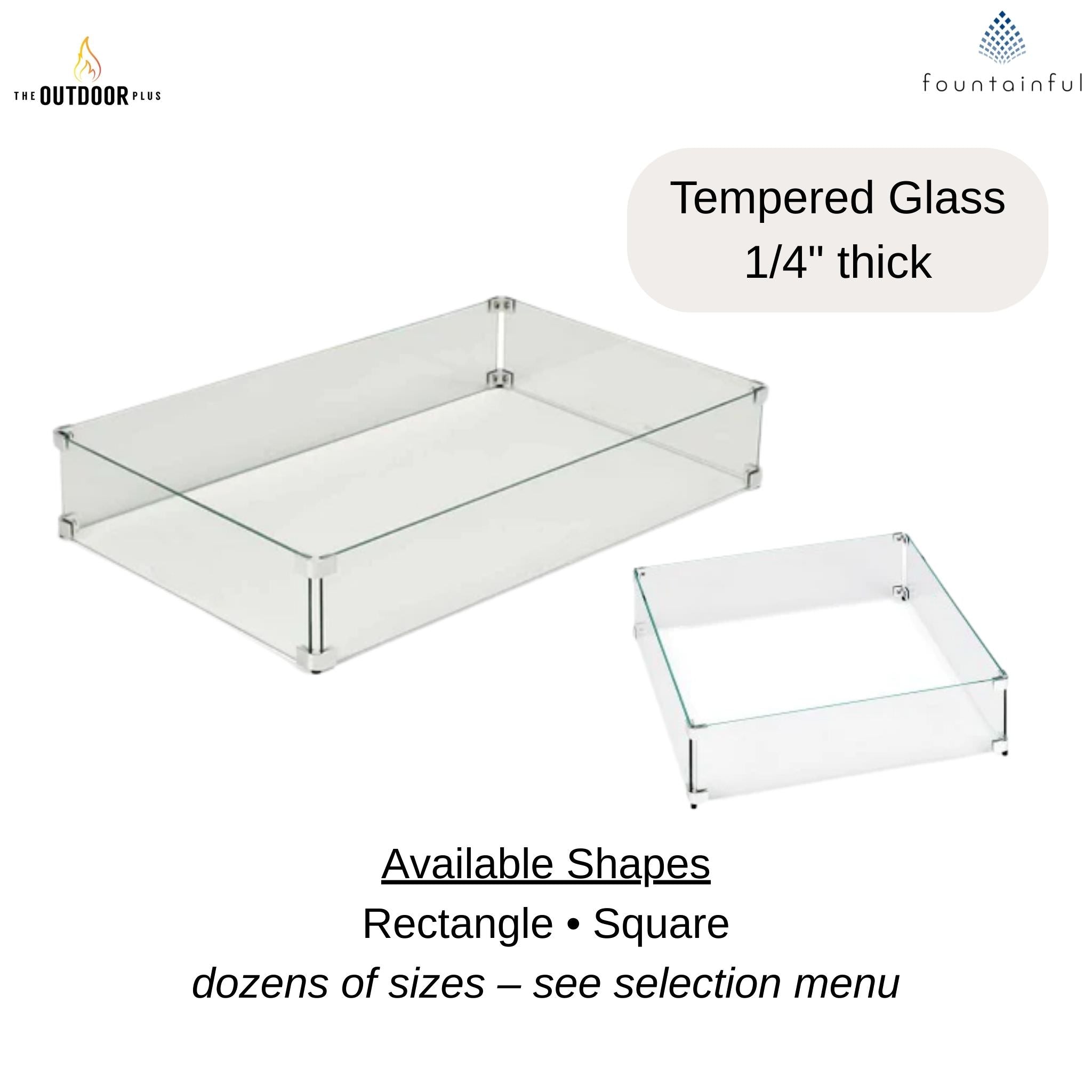 Glass Wind Guards for Fire Pits - The Outdoor Plus
