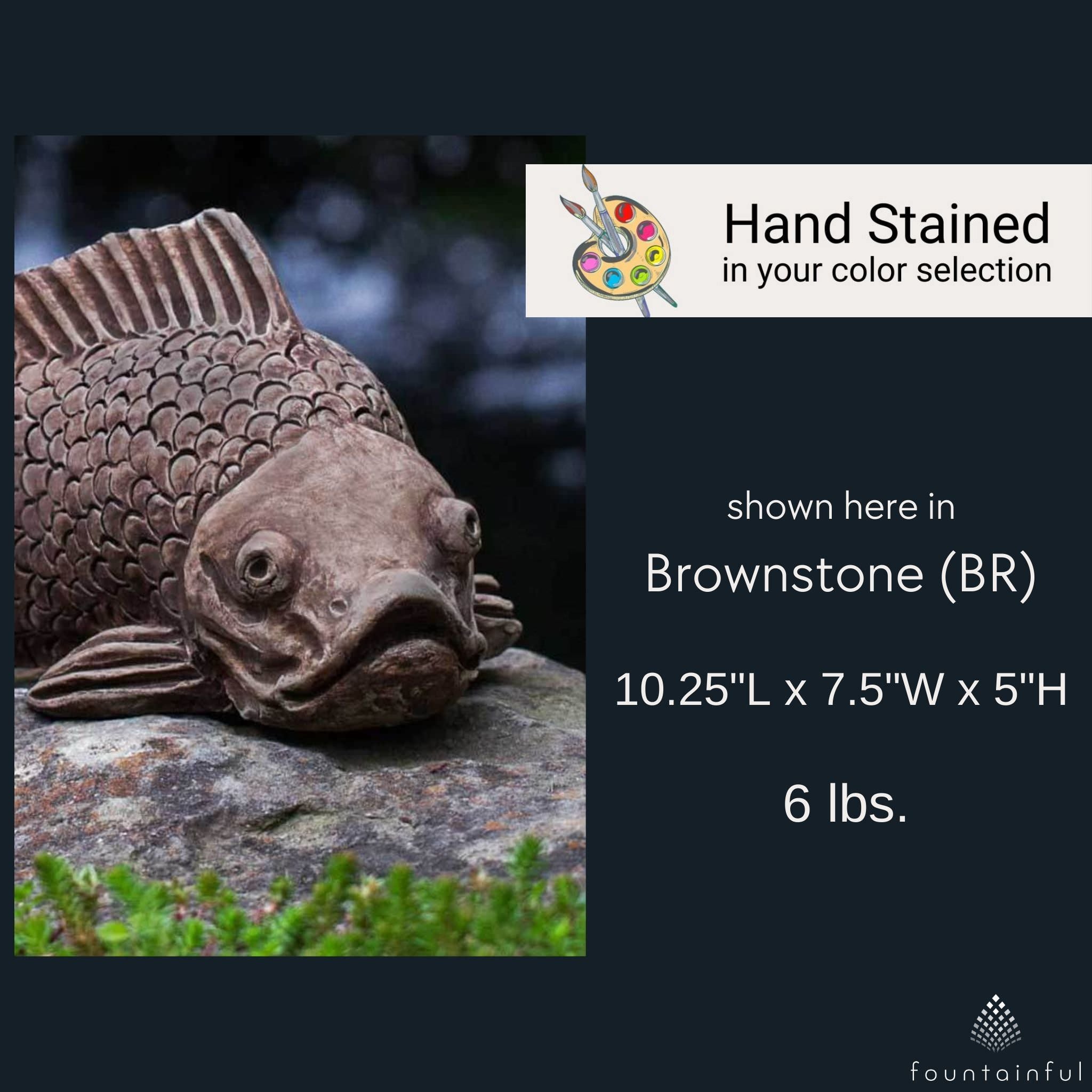 Large Koi Concrete Fish Statue - Campania #A581