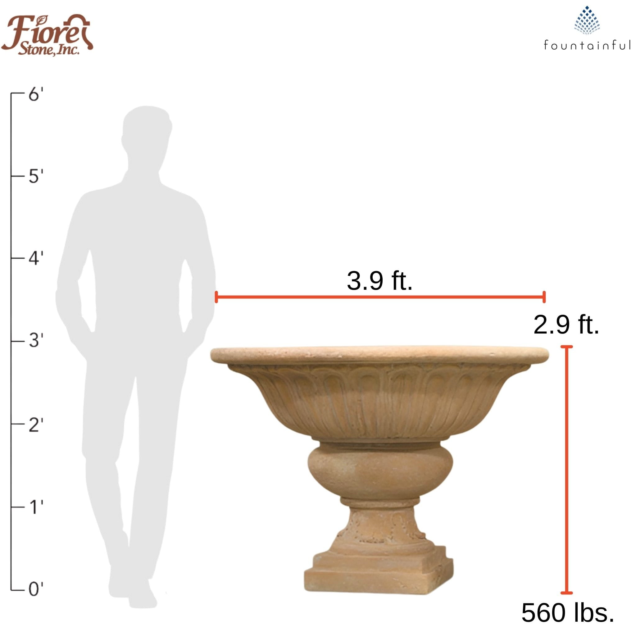 Formal Garden XL Concrete Planter - Fiore #309