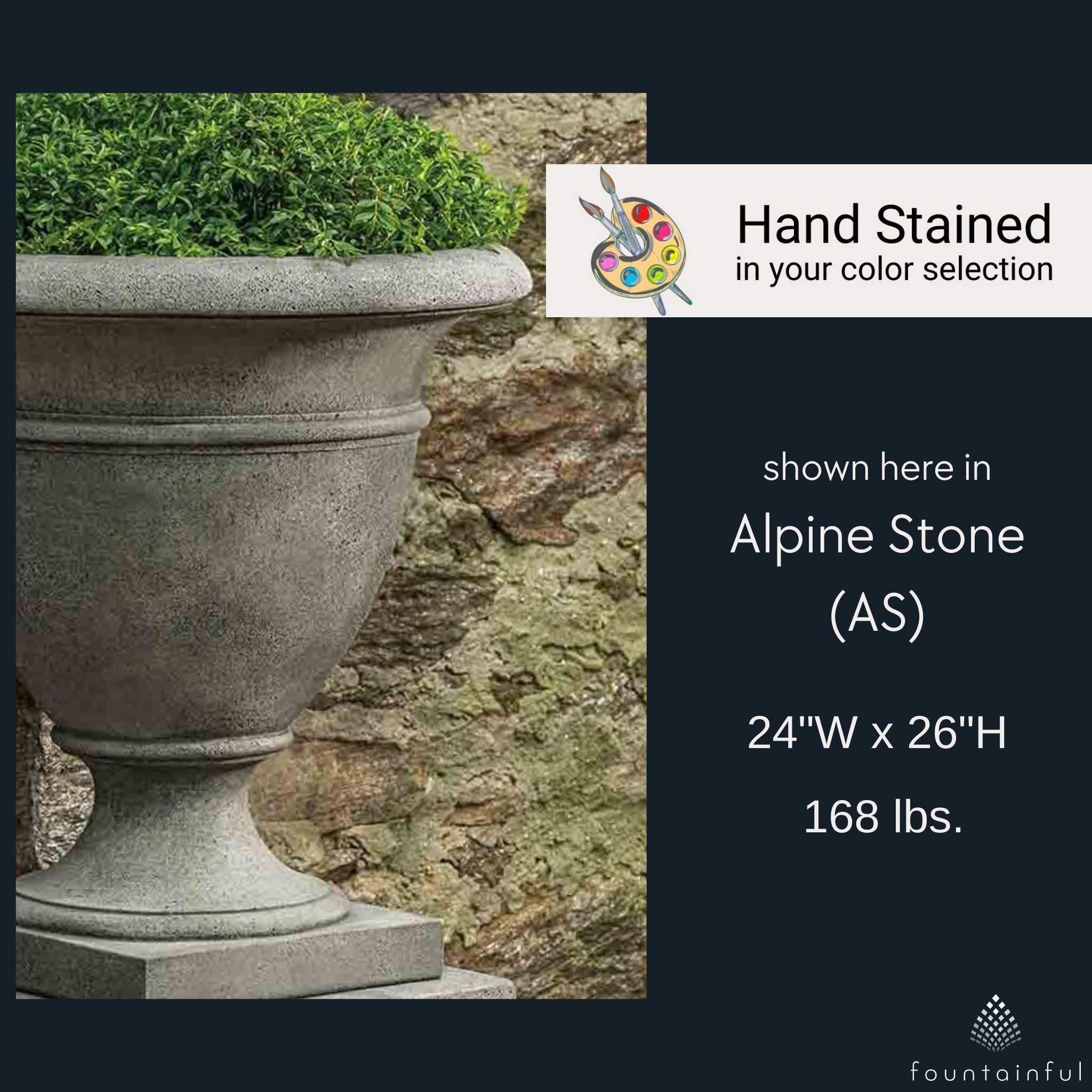 Textured St. James Concrete Urn Planter - Campania #P841