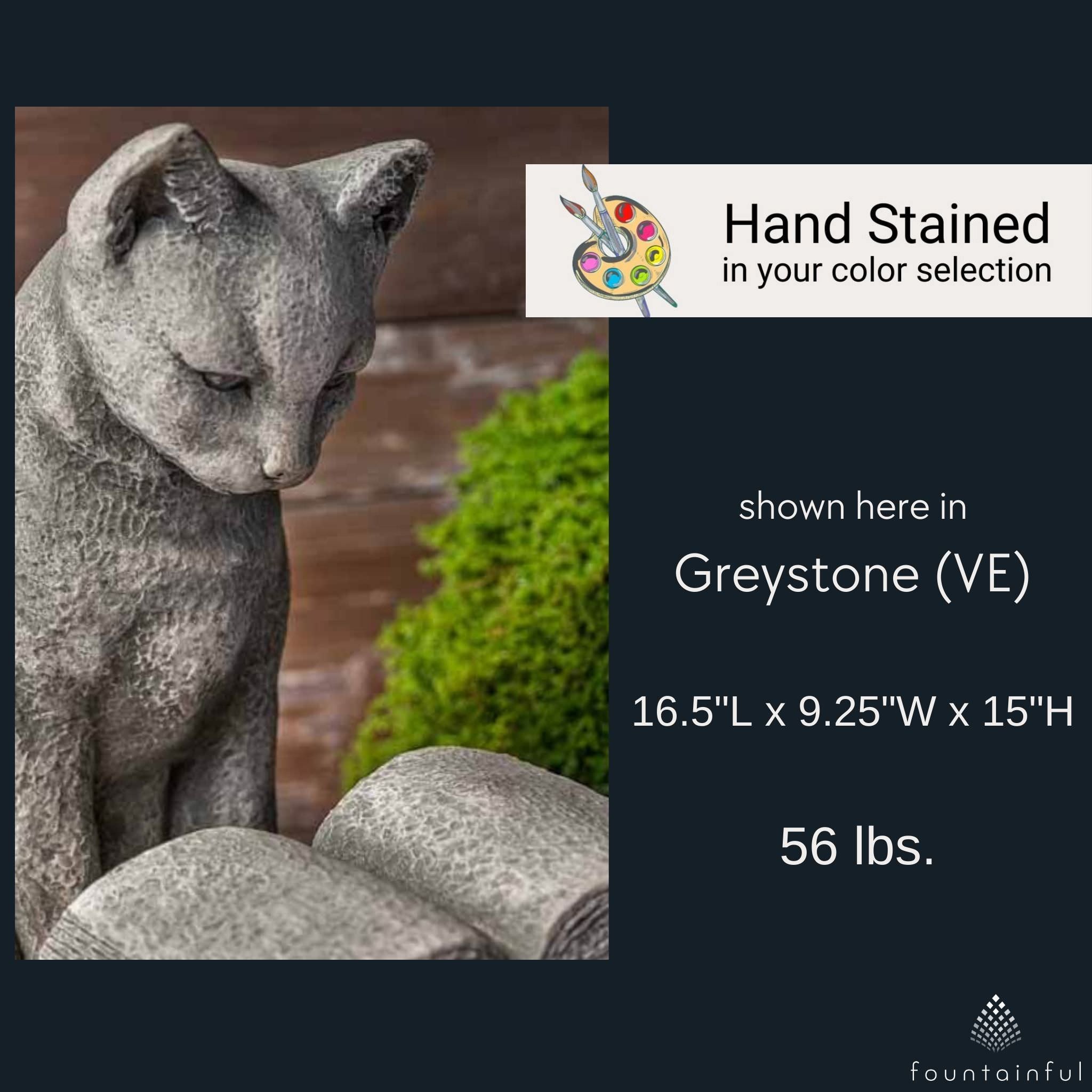 Hemmingway Cat Concrete Garden Statue - Campania #A616