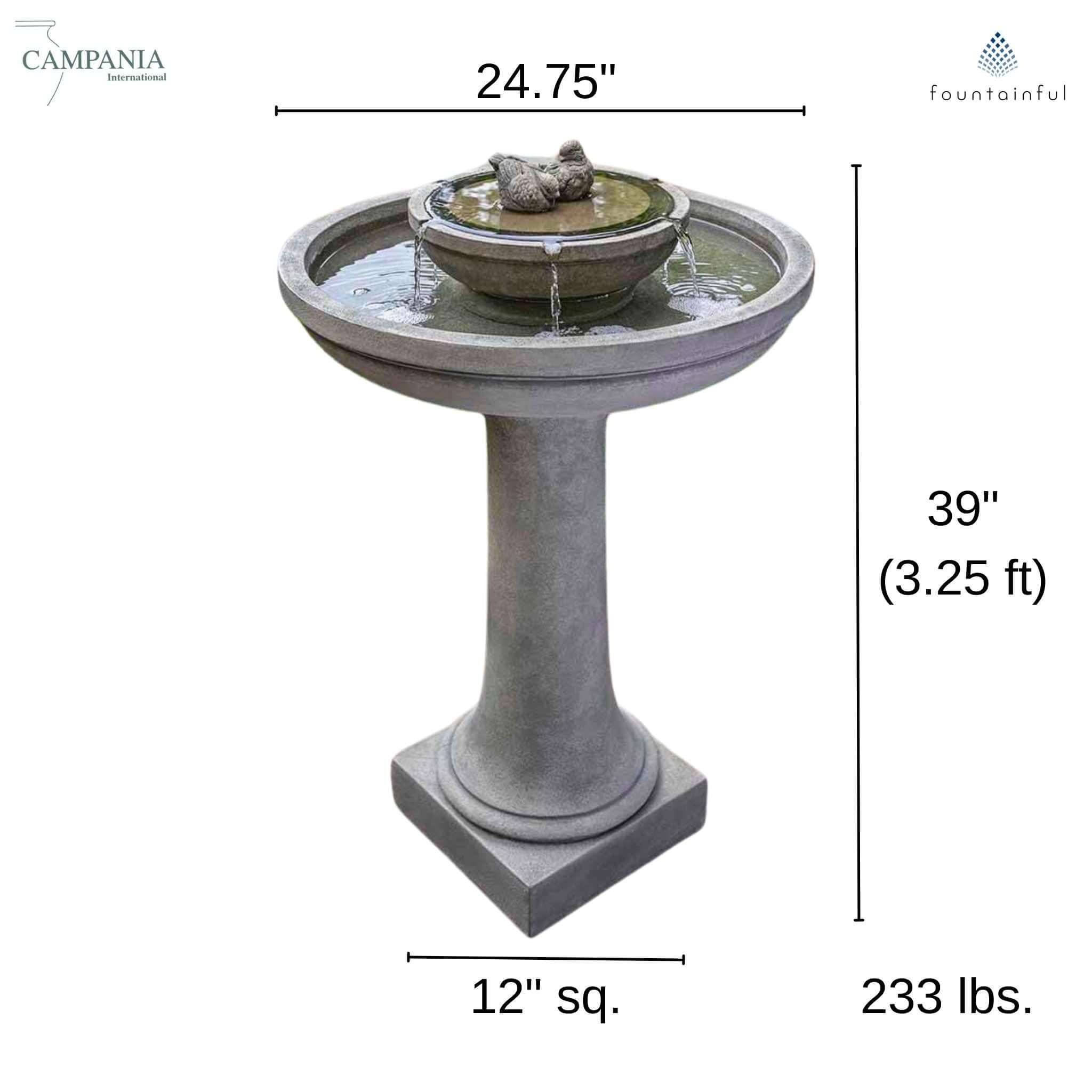 Dolce Nido Concrete Fountain - Campania #FT326