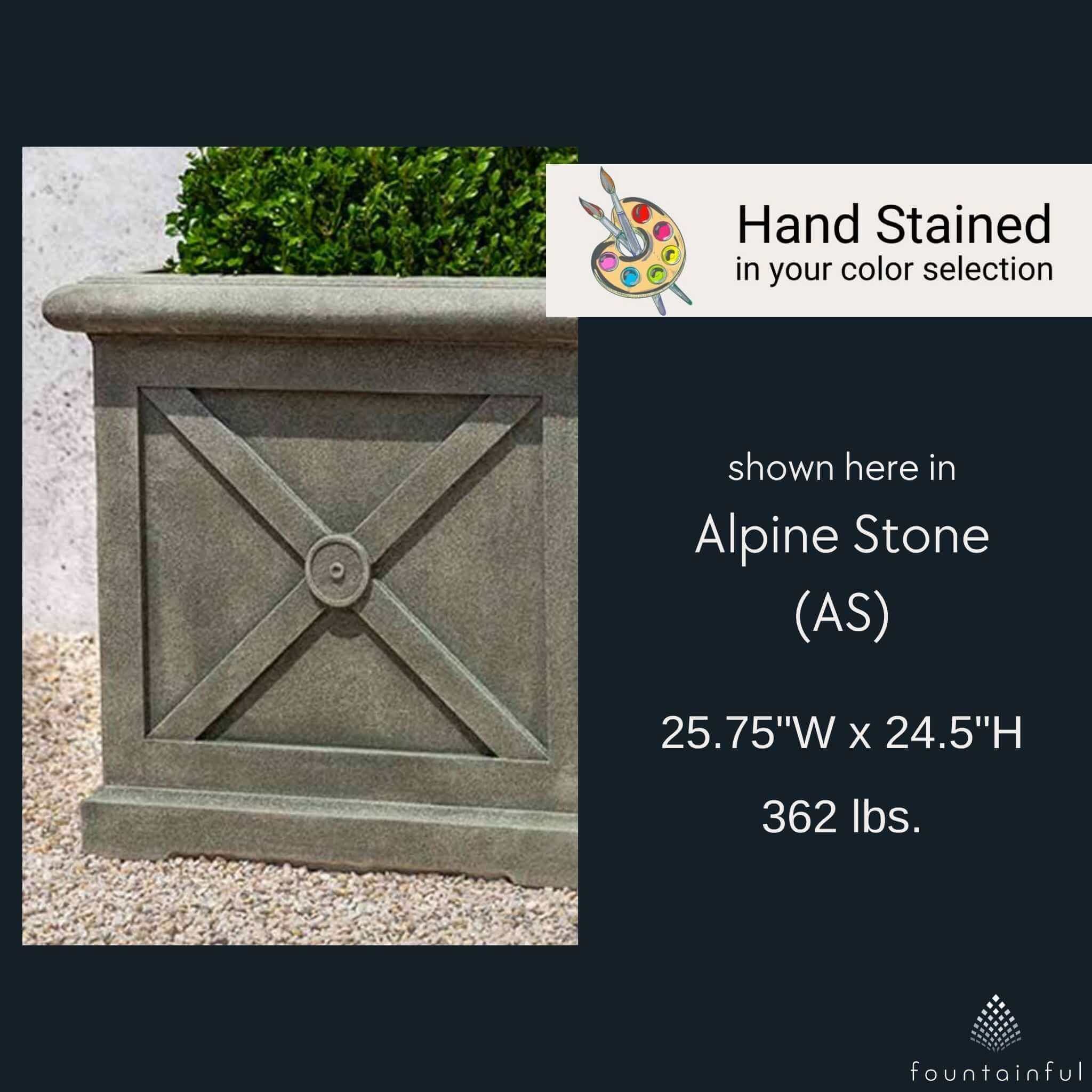 Montparnasse Small Concrete Box Planter - Campania #P776