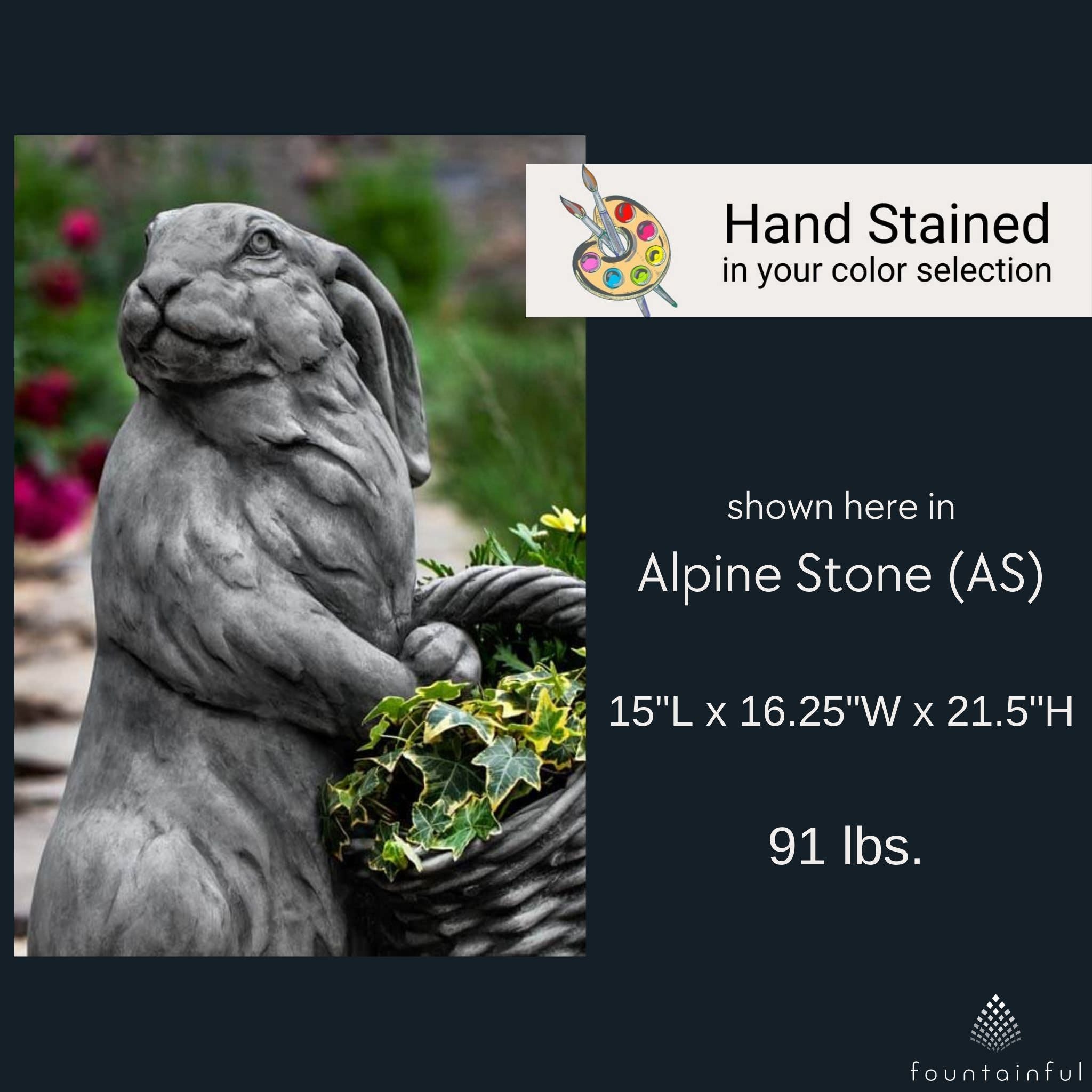 Spring Hare Concrete Garden Statue - Campania #A580