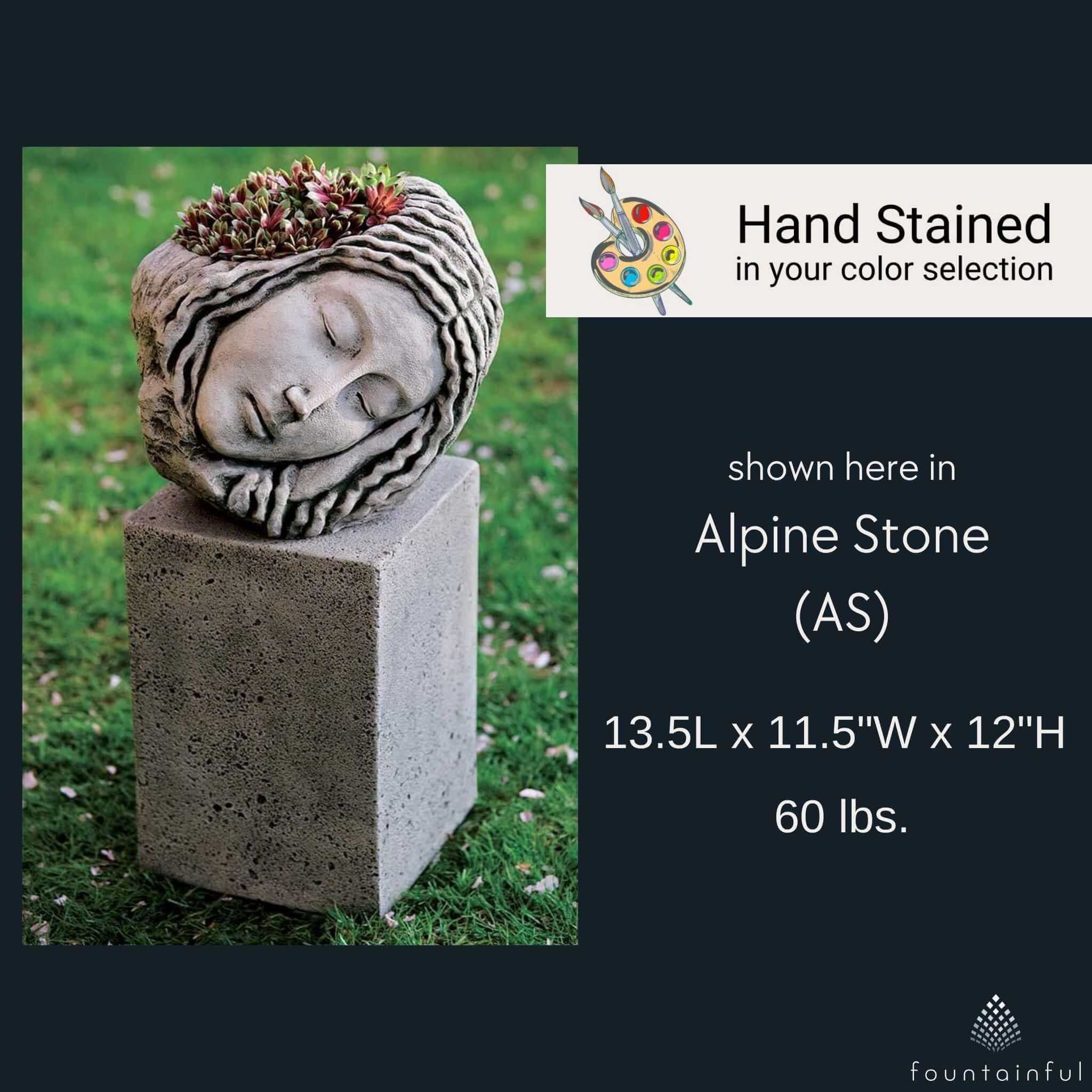 Sleeping Maiden Concrete Planter - Campania #P437