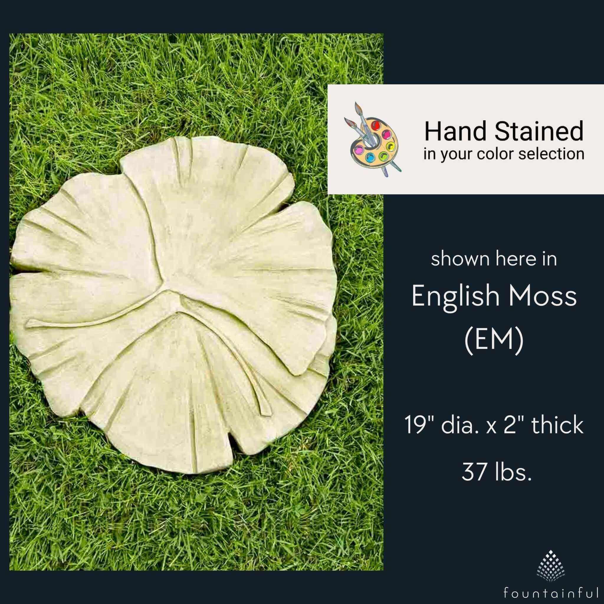 Gingko Concrete Round Stepping Stone - Campania #E108