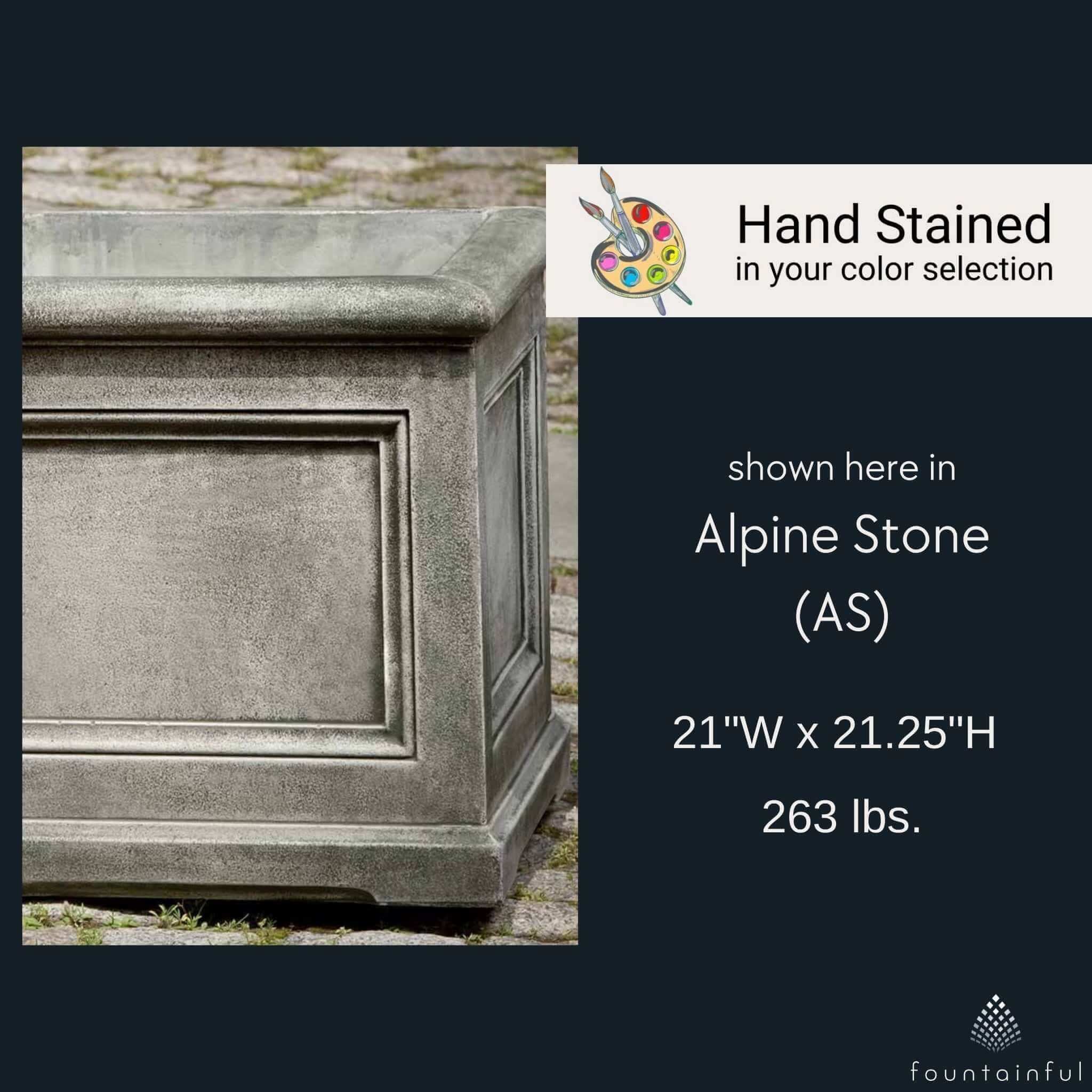 Orleans Small Concrete Box Planter - Campania #P602