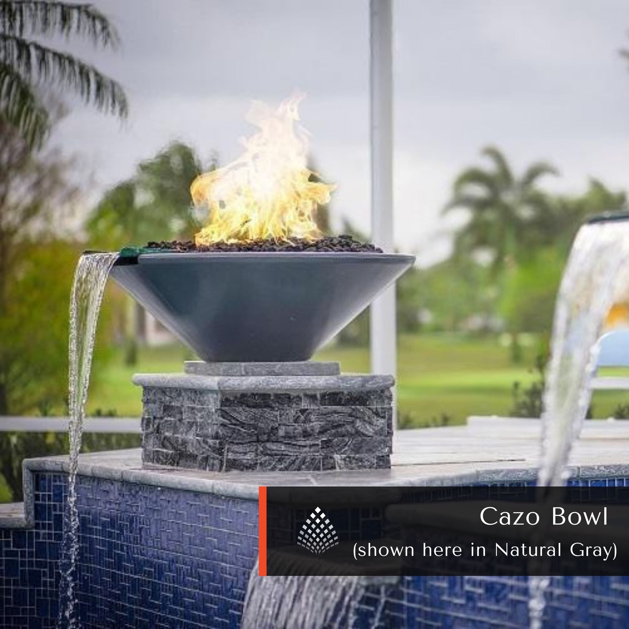 Cazo Concrete Fire & Water Bowl - The Outdoor Plus