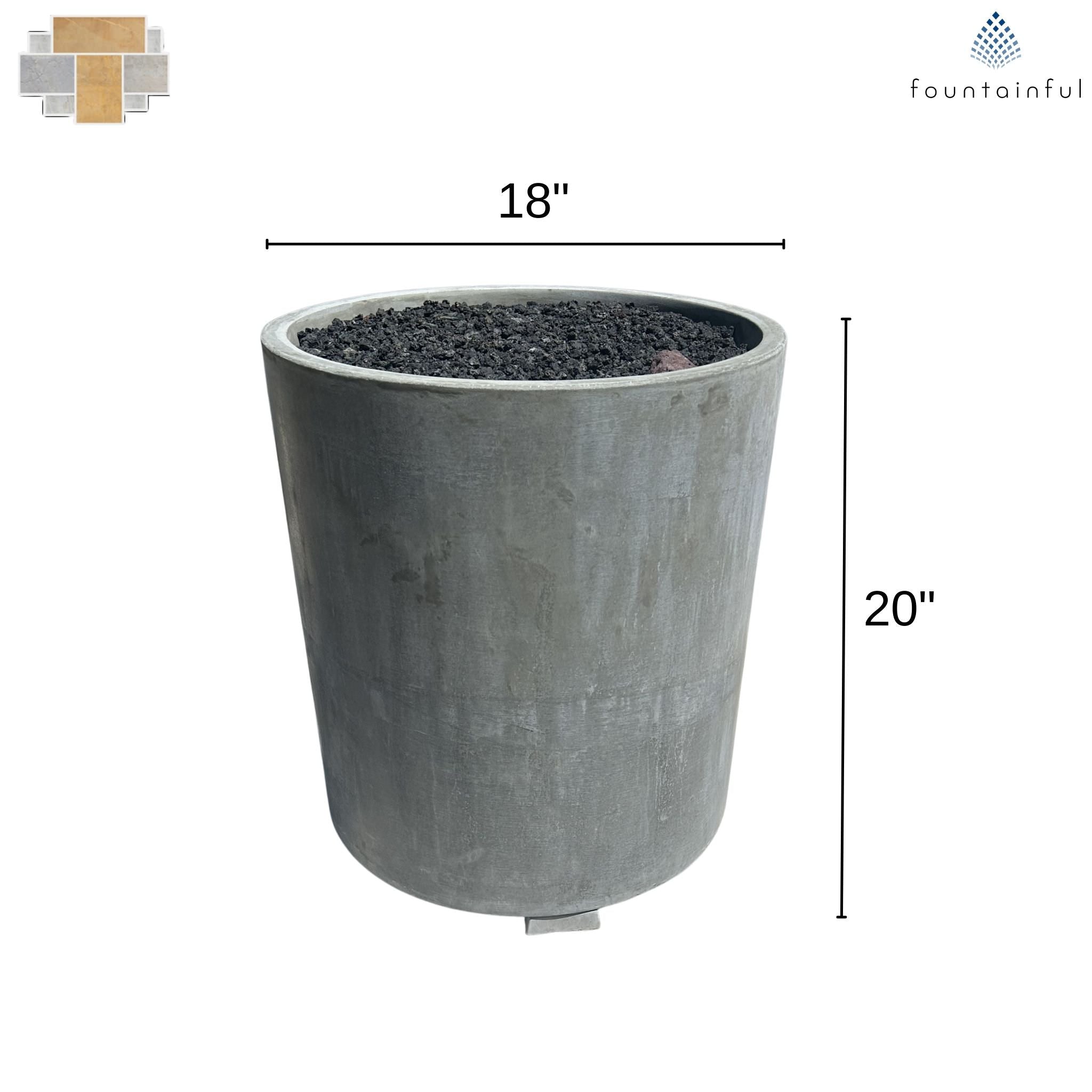 Concrete Column Gas Fire Pit - Complete Kit