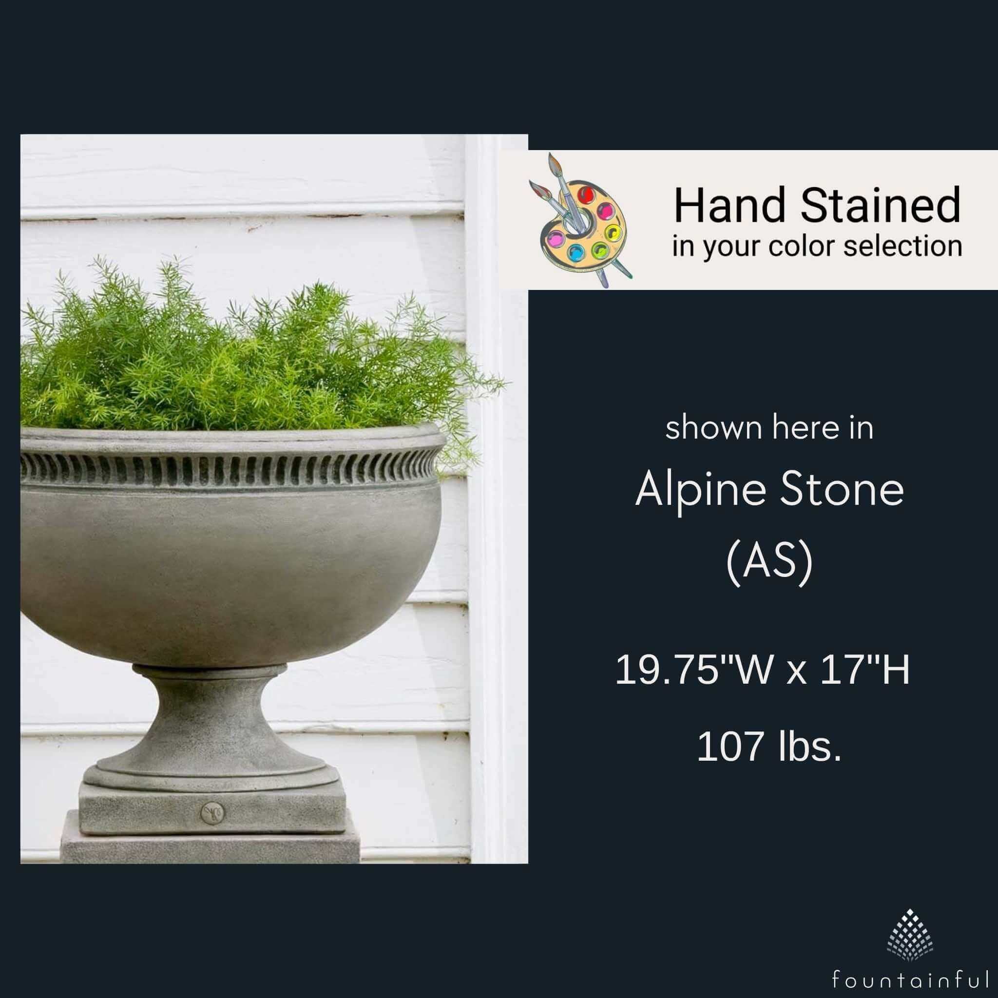 Williamsburg Tayloe House Concrete Urn Planter - Campania #P459