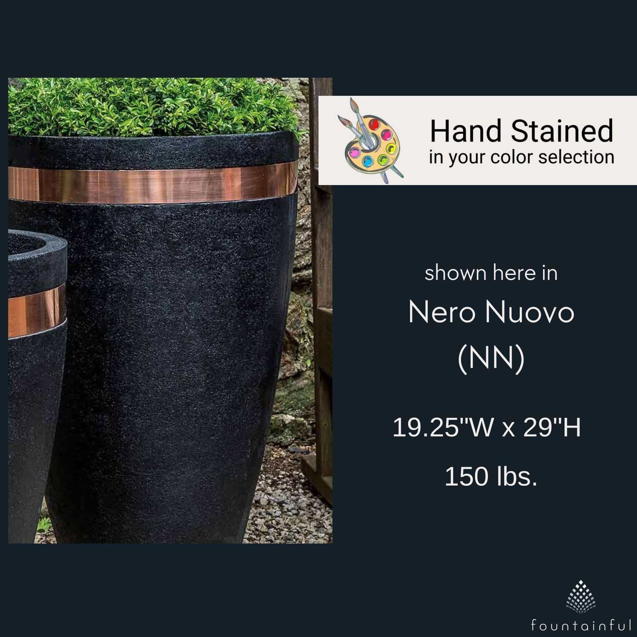 Moderne Tapered Tall Concrete Planter - Campania #P866