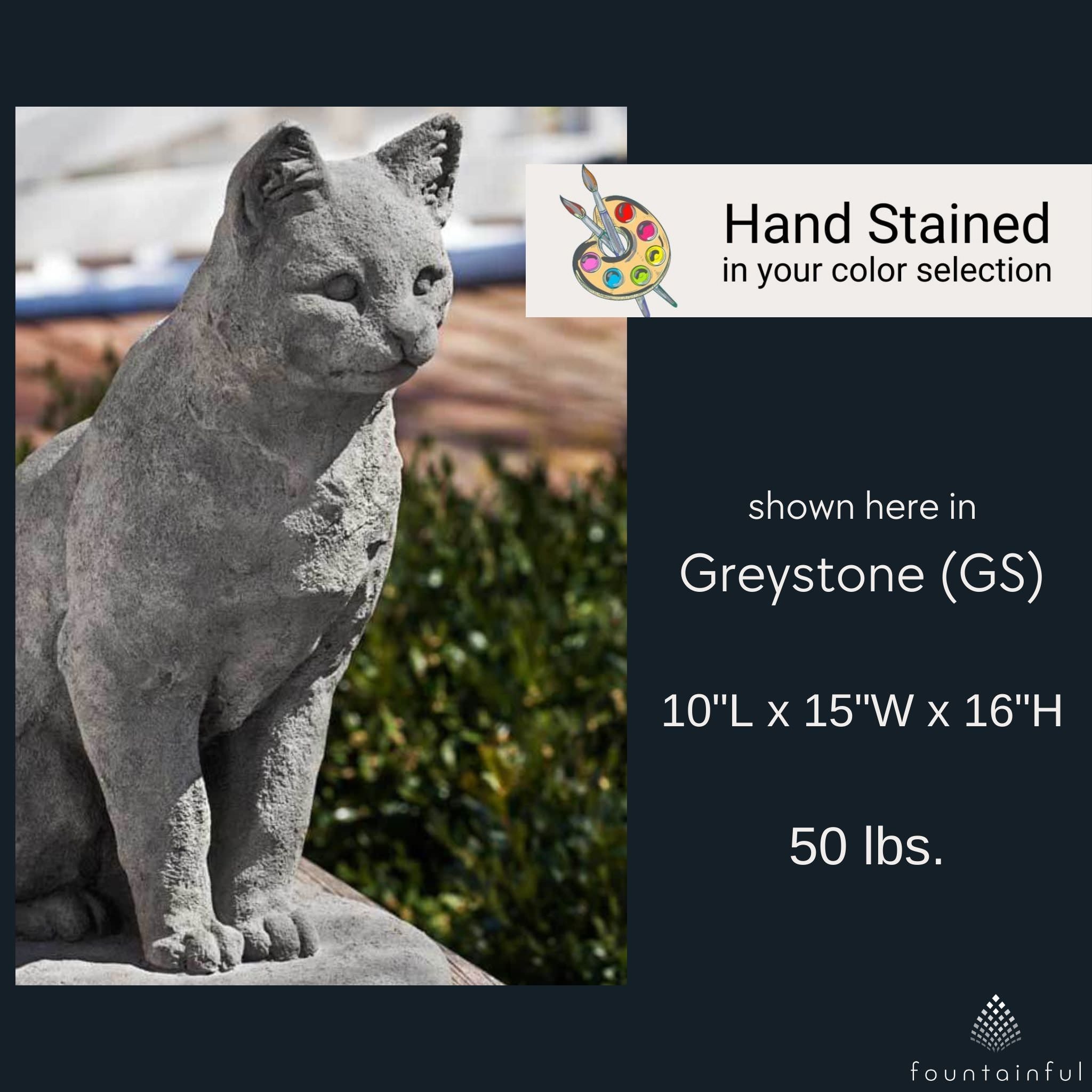 Garden Cat Concrete Statue - Campania #A228