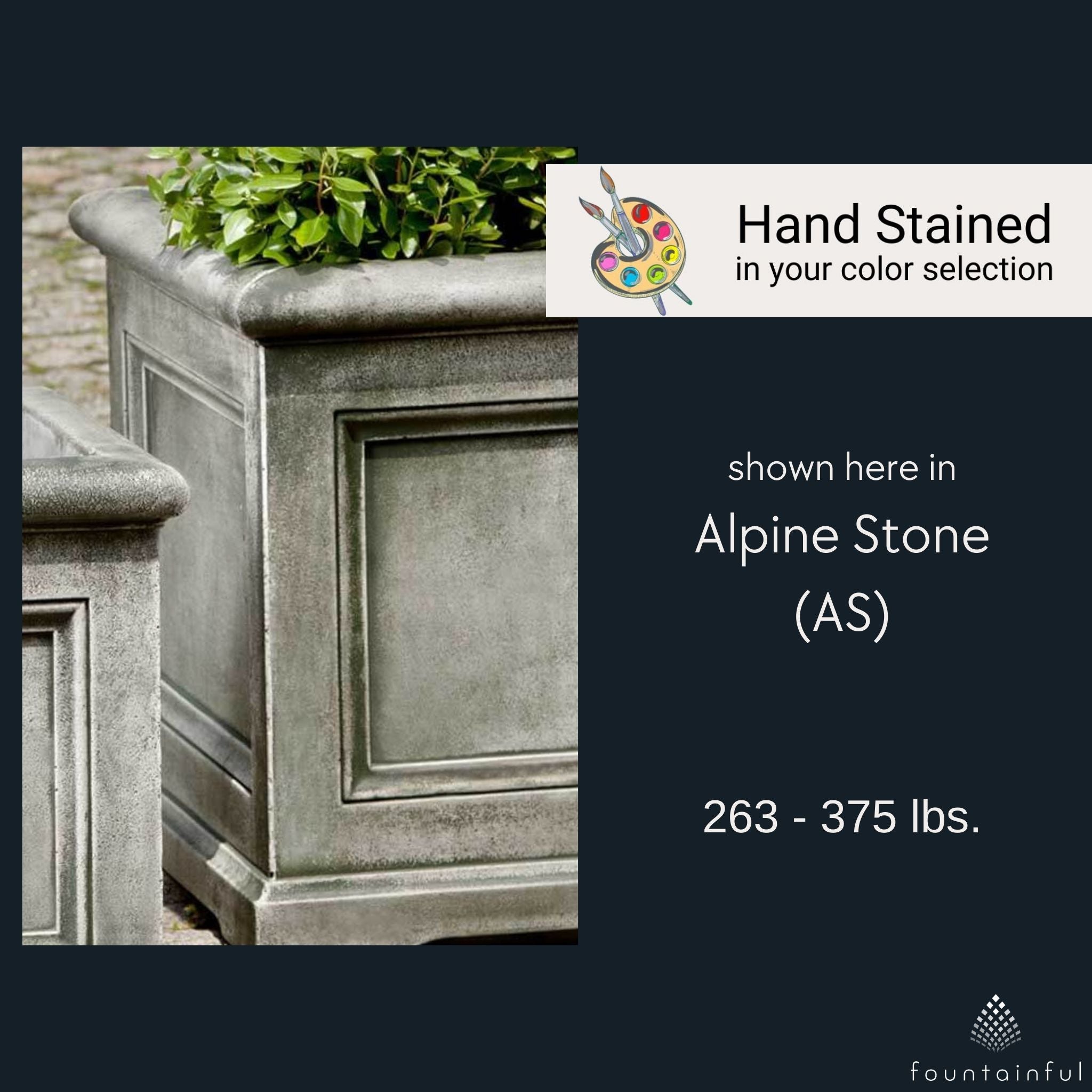 Orleans Concrete Box Planters - Campania