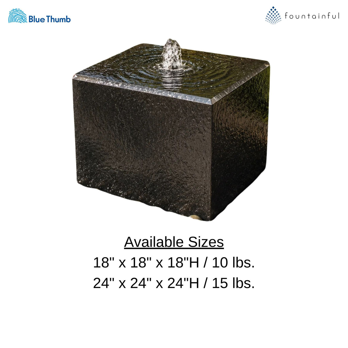 Acrylic Cube Block Heiho Fountain - Blue Thumb