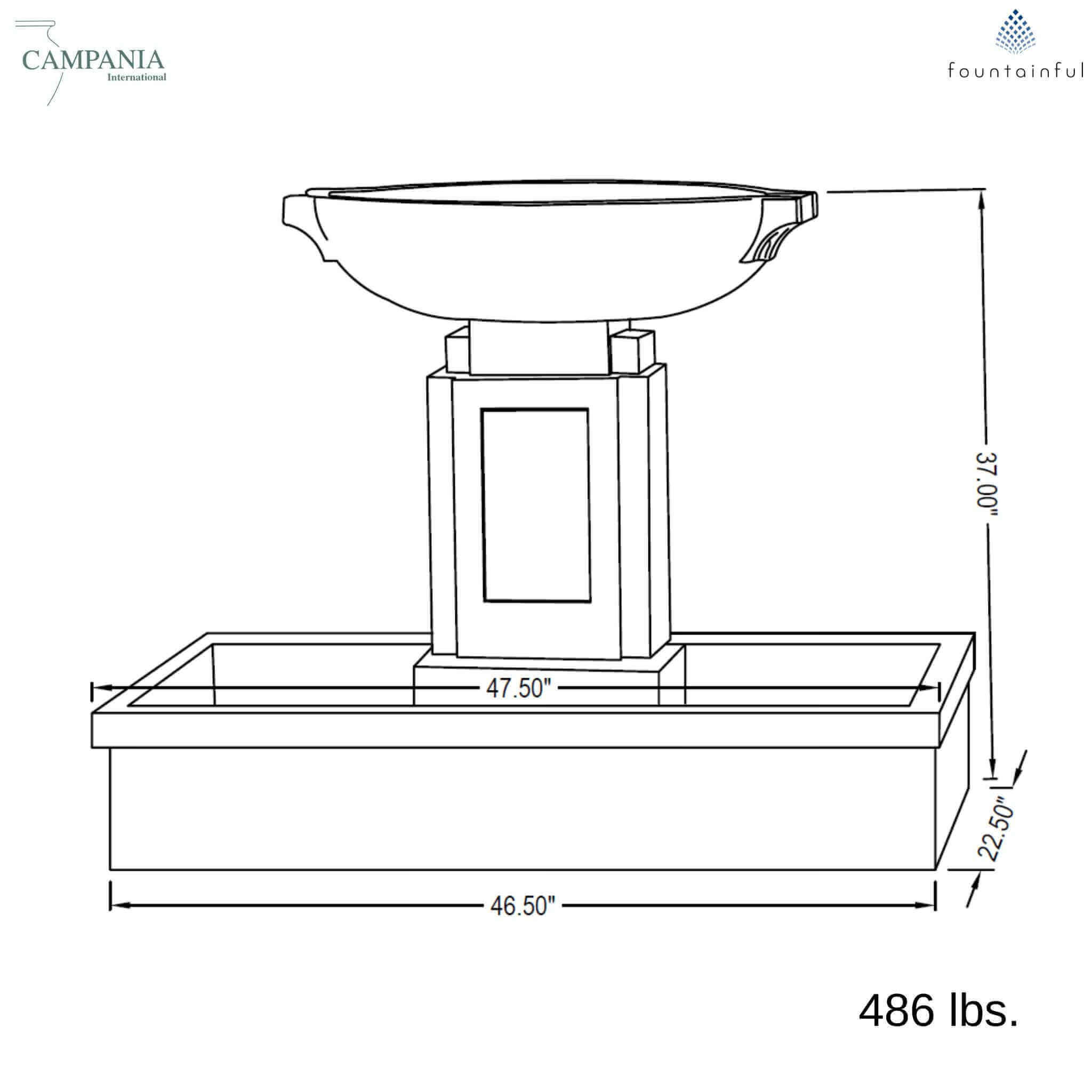 The Austin Concrete Fountain - Campania #FT206