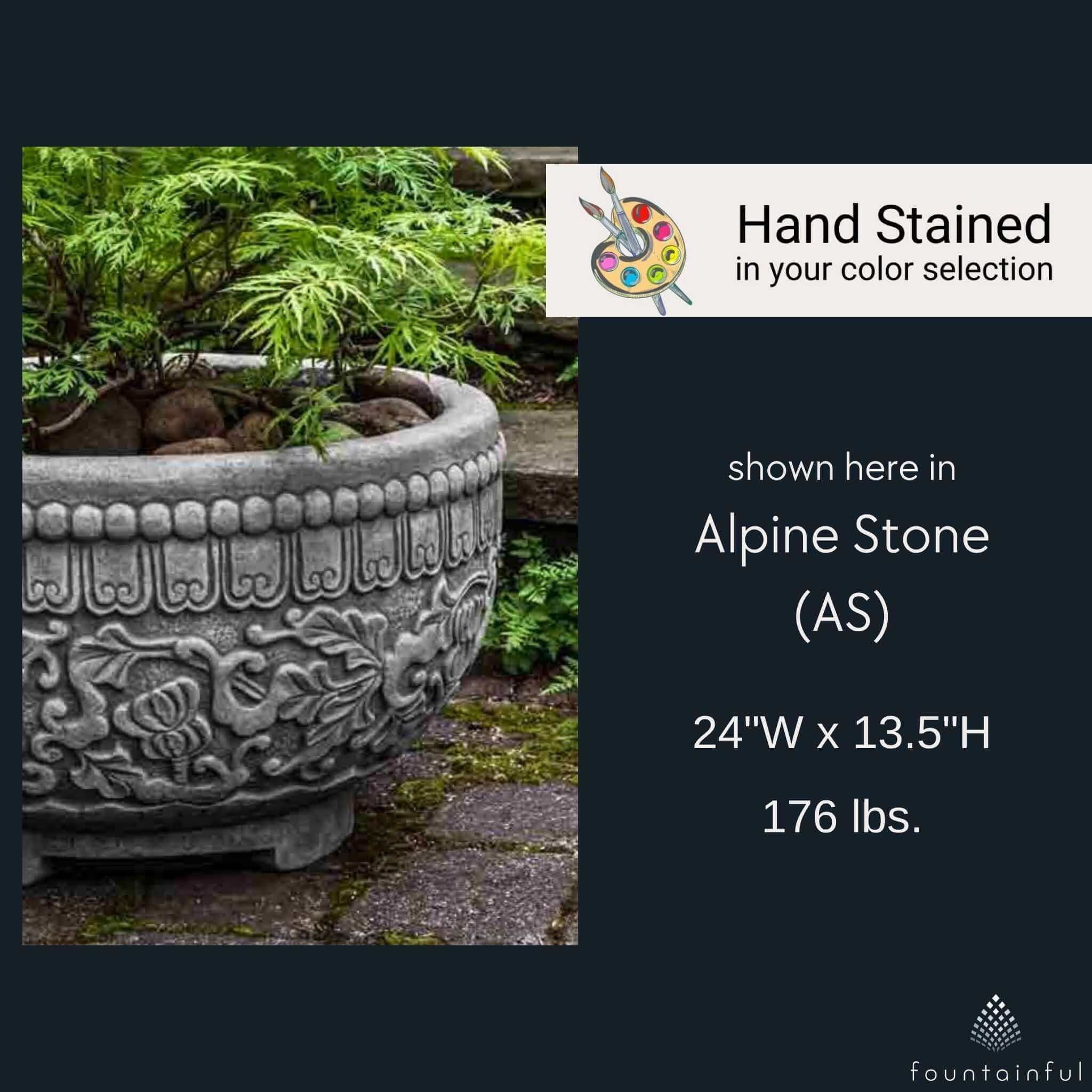 Jaipur Concrete Bowl Planter - Campania #P772