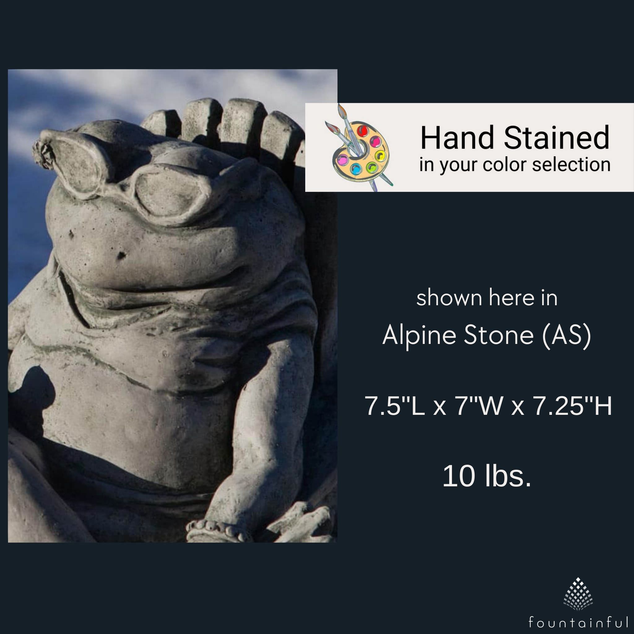 Doris on the Beach Concrete Frog Statue - Campania #A571