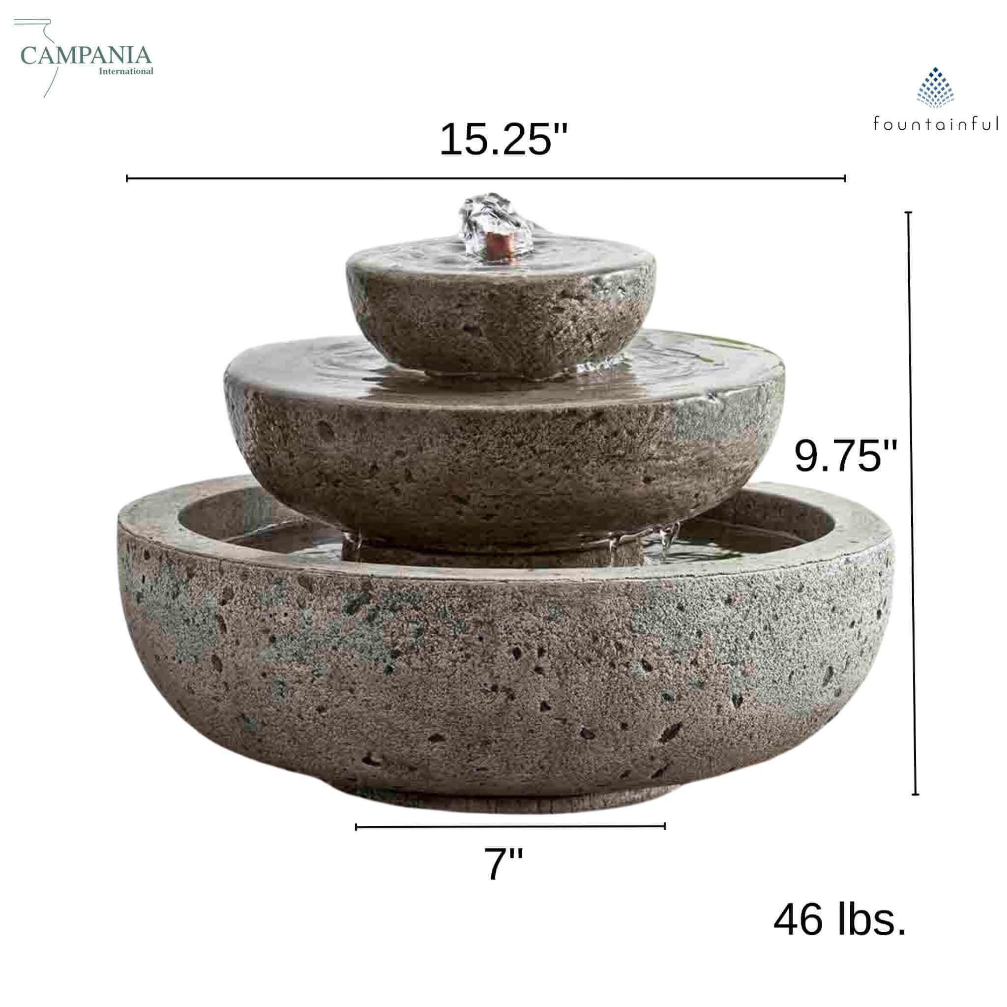 The Platia M-Series Concrete Fountain - Campania #FT161