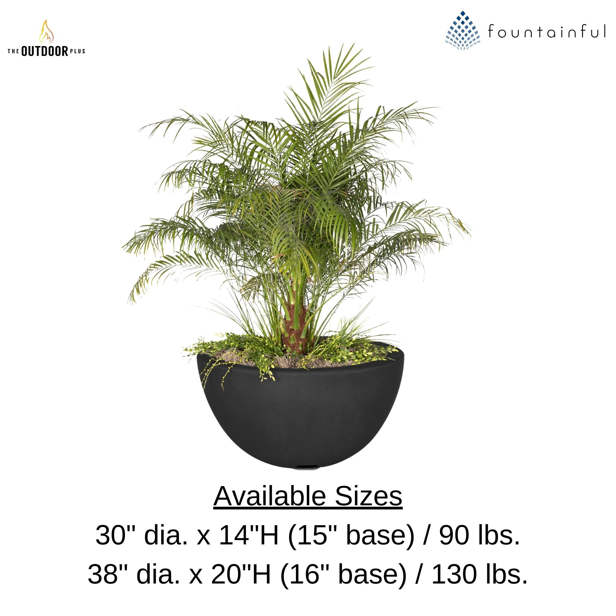 Luna Concrete Planter Bowl - The Outdoor Plus