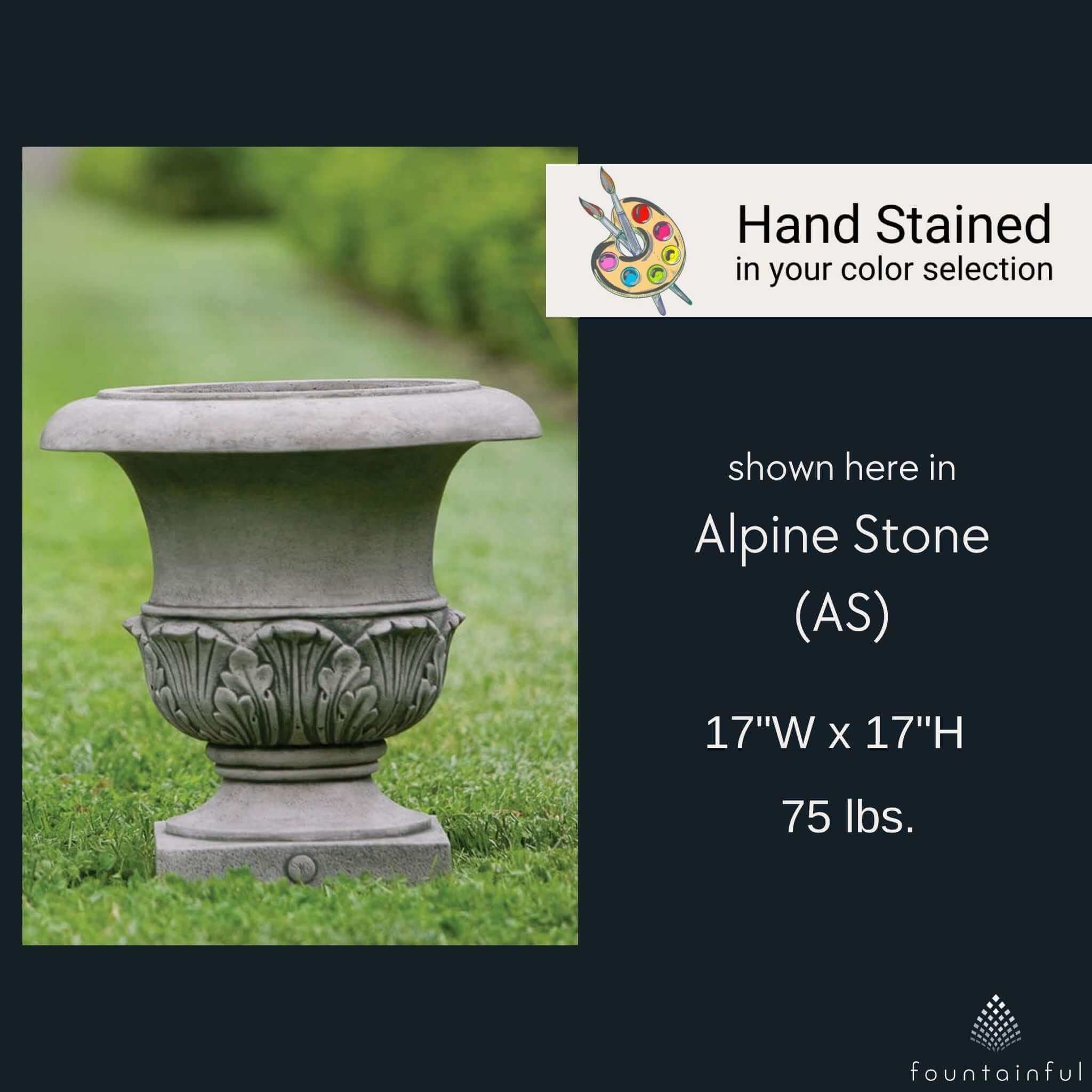 Williamsburg Acanthus Small Concrete Planter - Campania #P497B