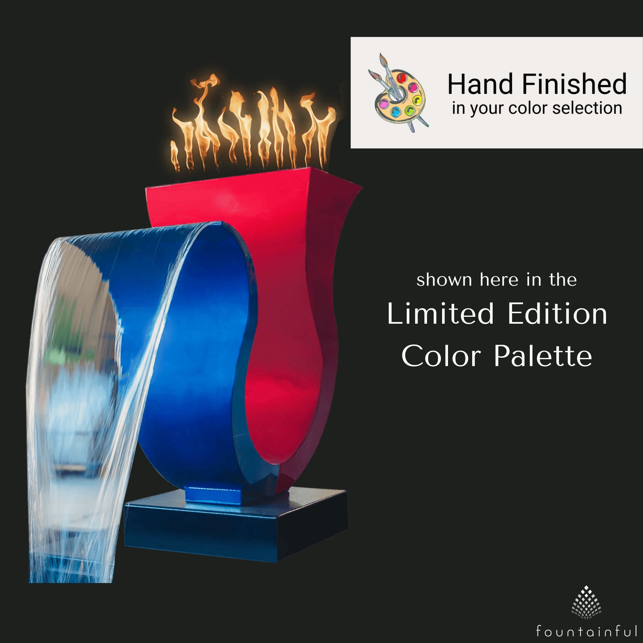 Designer Series #13 Steel Fire & Water Feature - Outdoor Plus