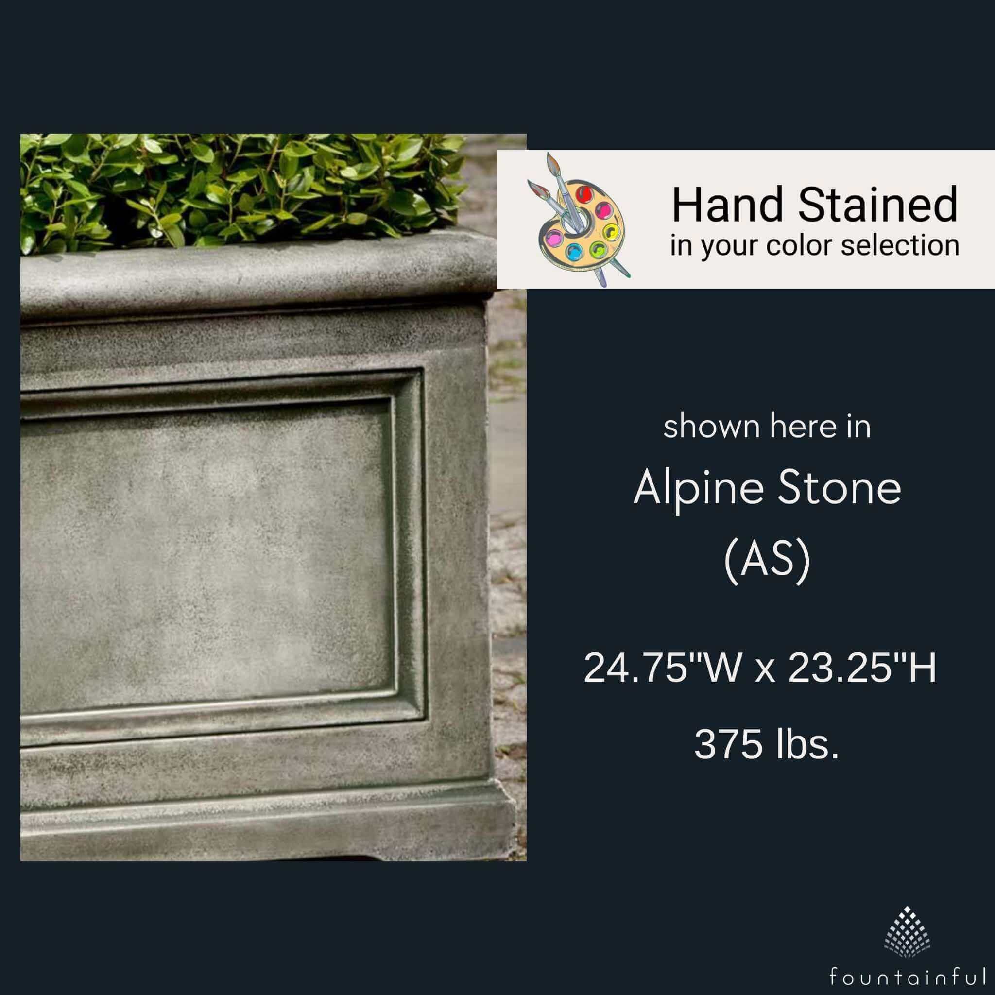 Orleans Large Concrete Box Planter - Campania #P603