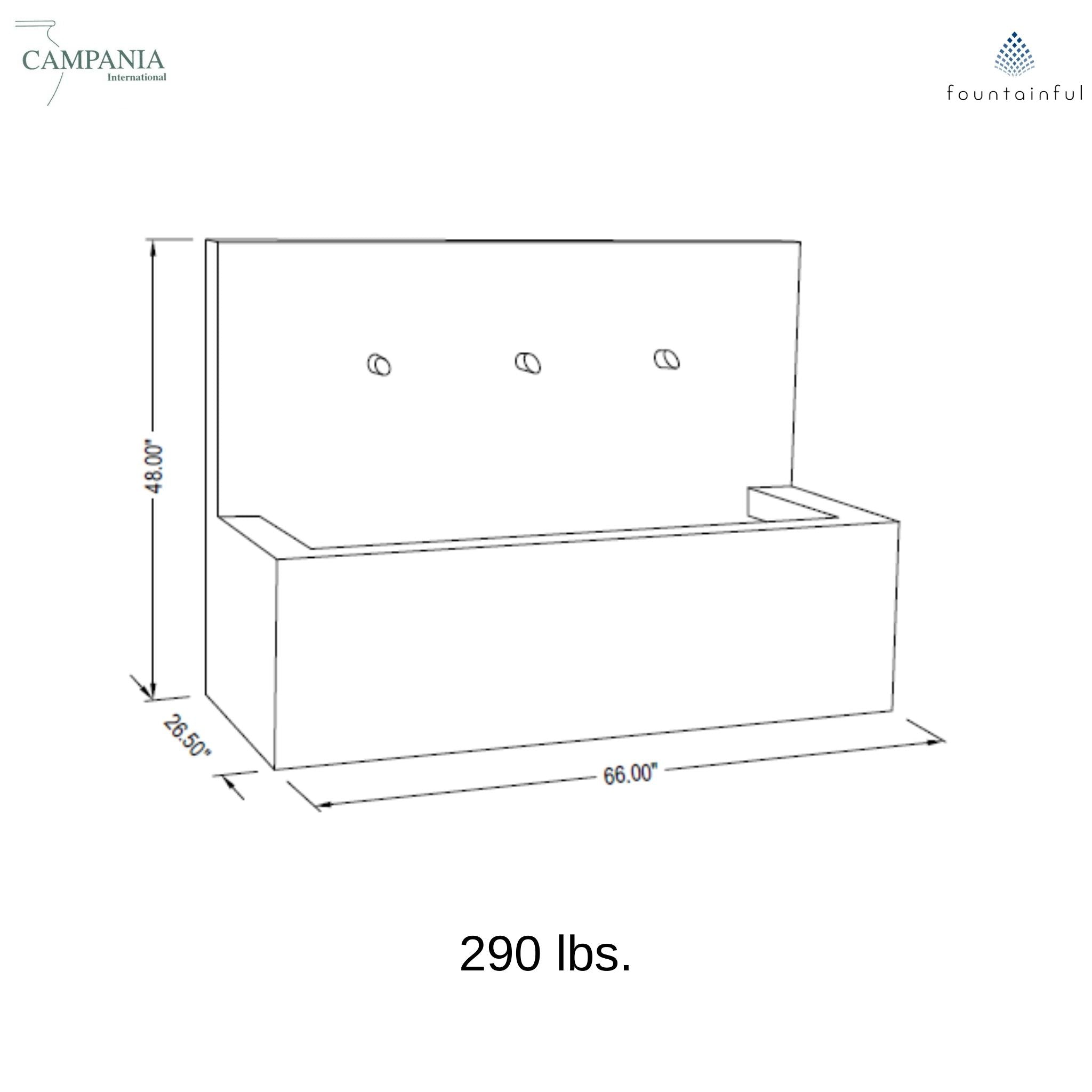 Long Beach GFRC Wall Fountain - Campania #1100