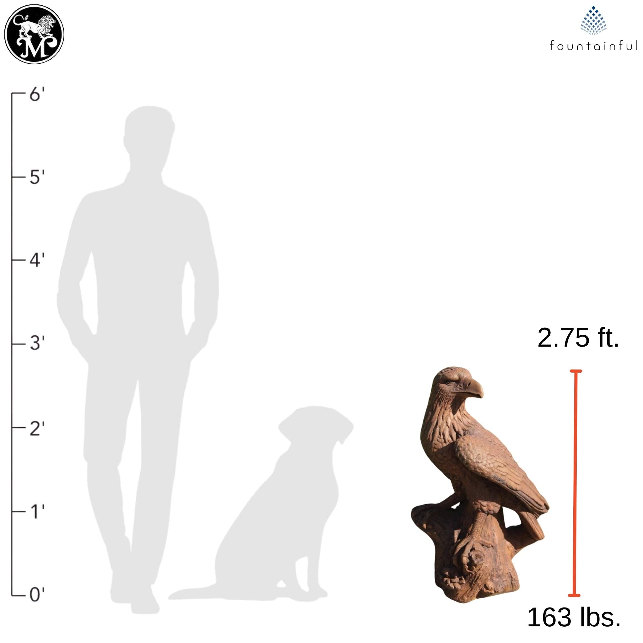 Large Eagle Concrete Garden Statue - Massarellis #2076