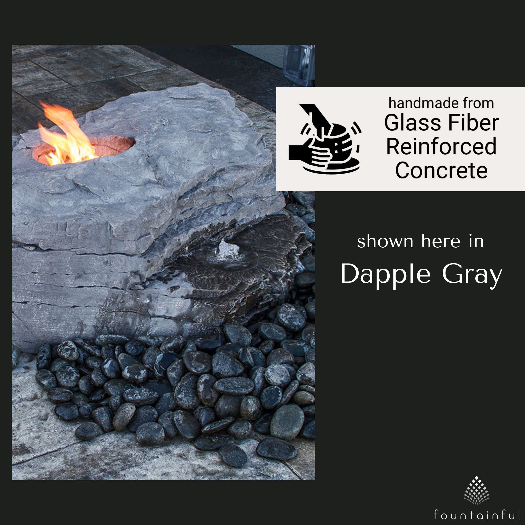 Fire & Water GFRC Boulder Fountain - Complete Kit - Blue Thumb