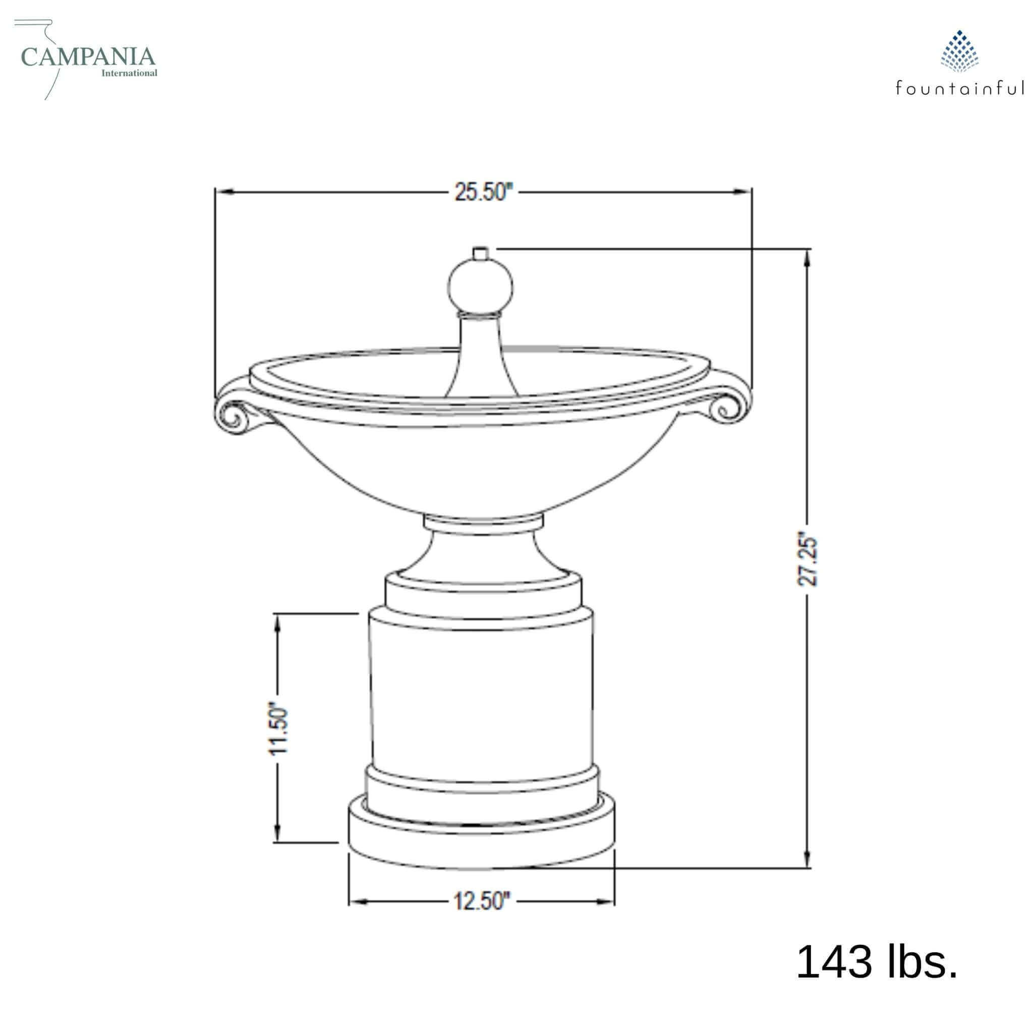 Borghese Concrete Fountain - Campania #FT219