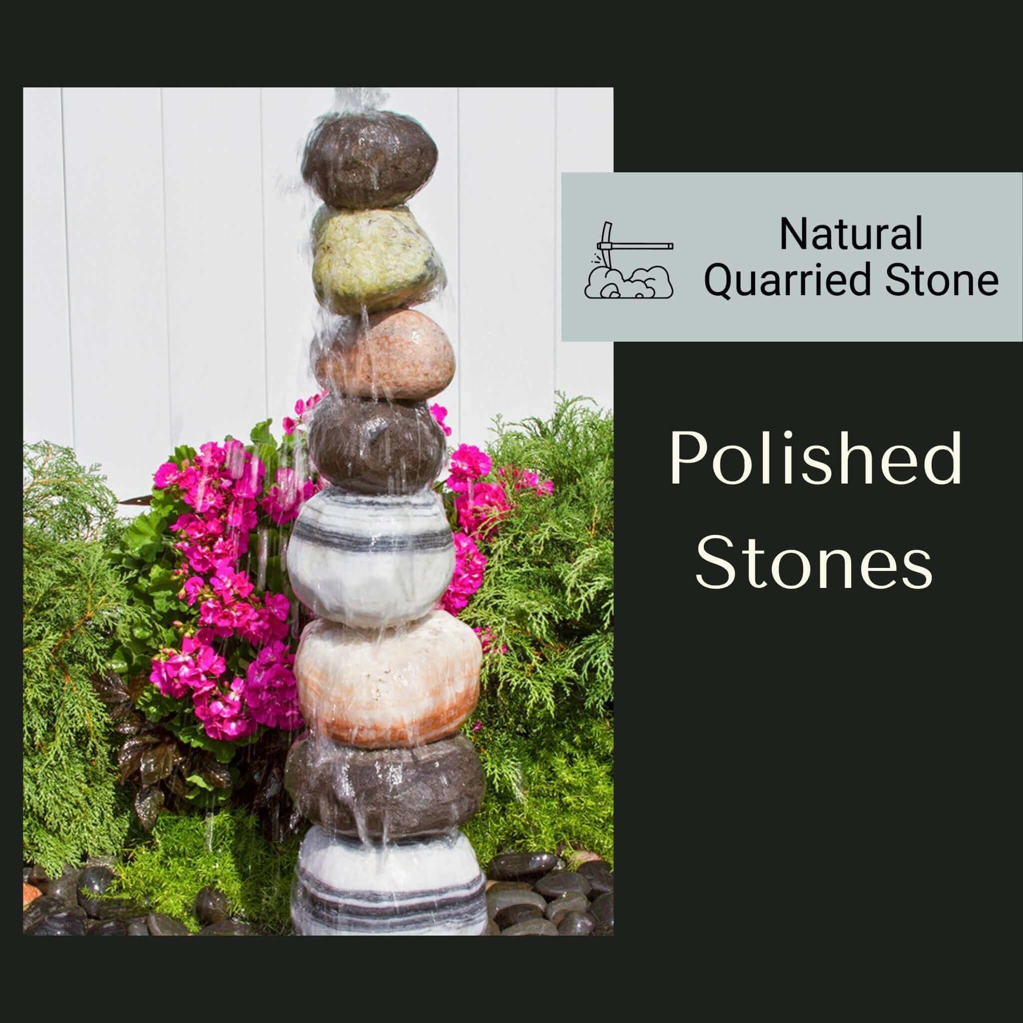 Stacked Pebble Fountain - Complete Kit - Blue Thumb