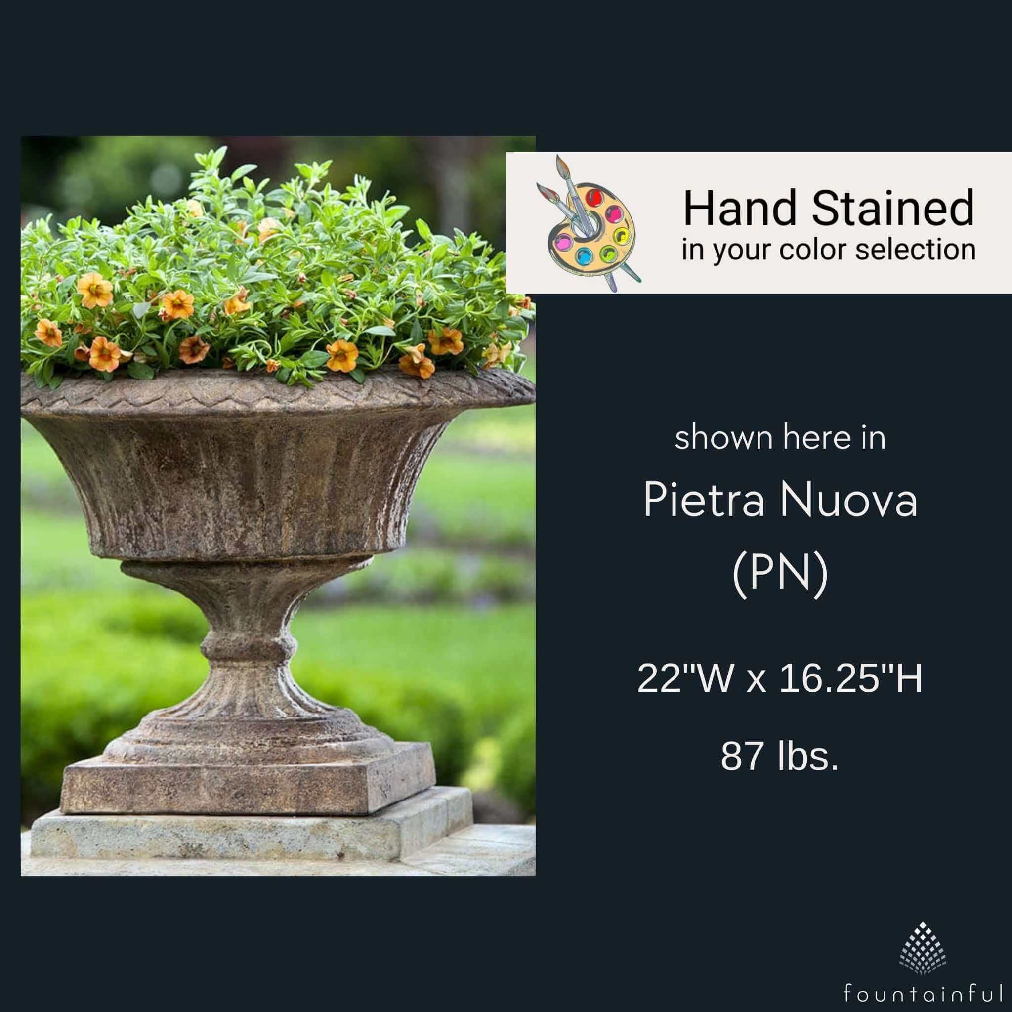 Smithsonian Fluted Valentine Concrete Urn Planter - Campania #P527