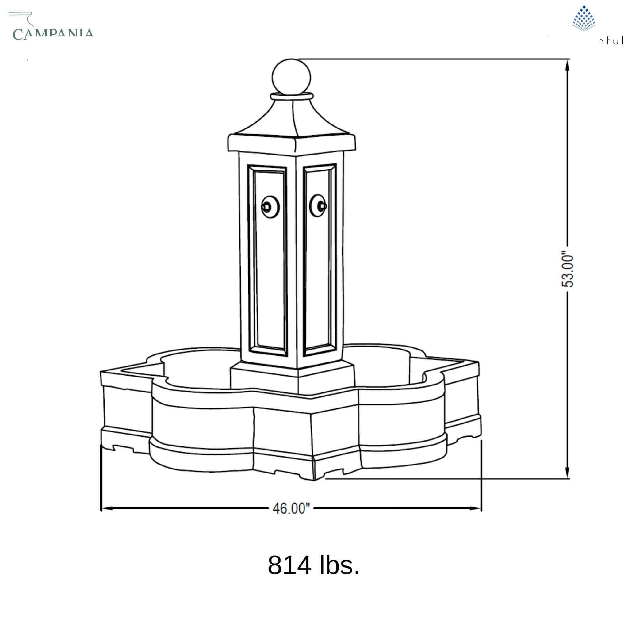 Provence Concrete Fountain - Campania #FT143