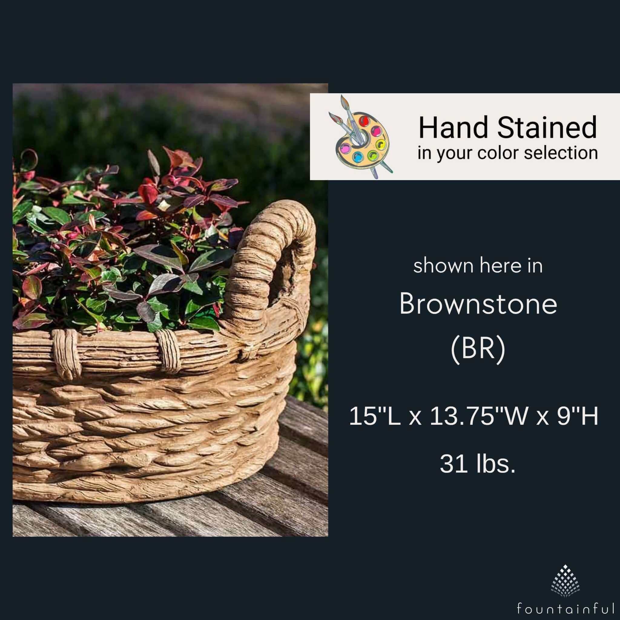 Provencal Basket Concrete Planter - Campania #P722