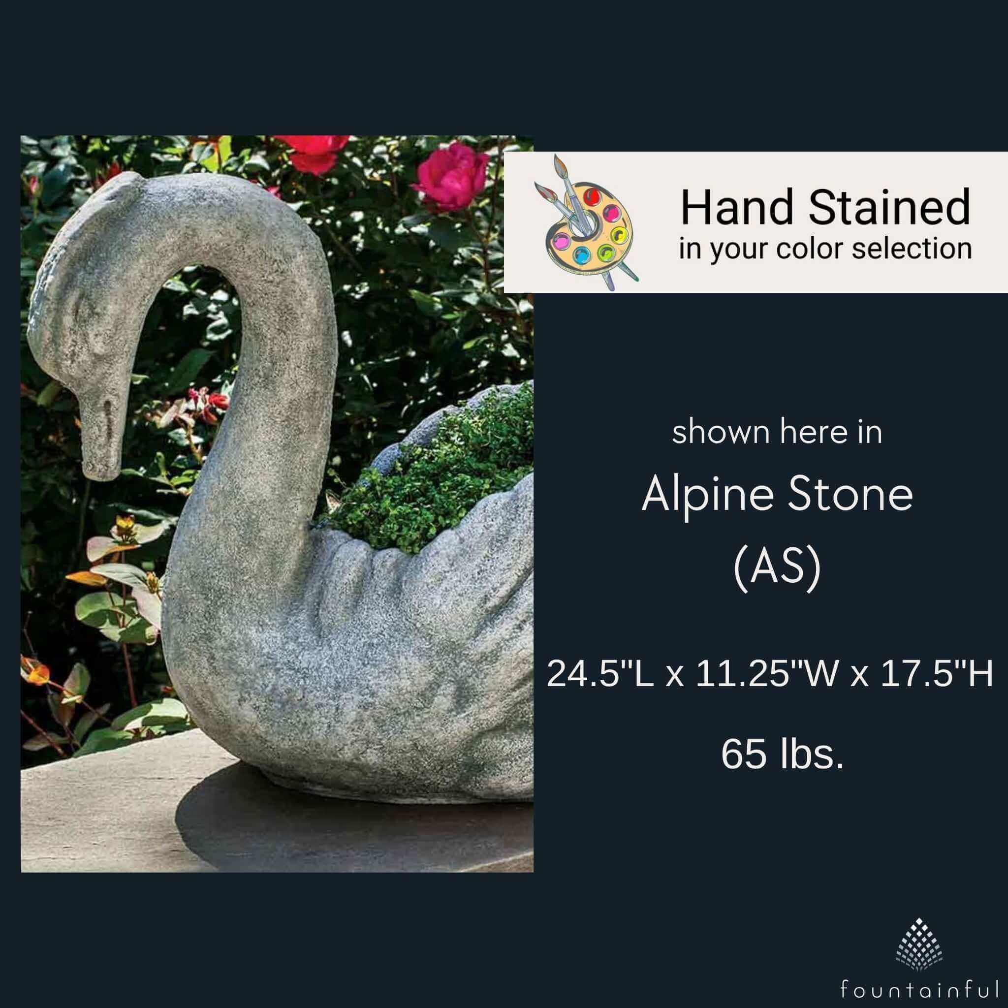 Newport Swan Concrete Planter - Campania #P678