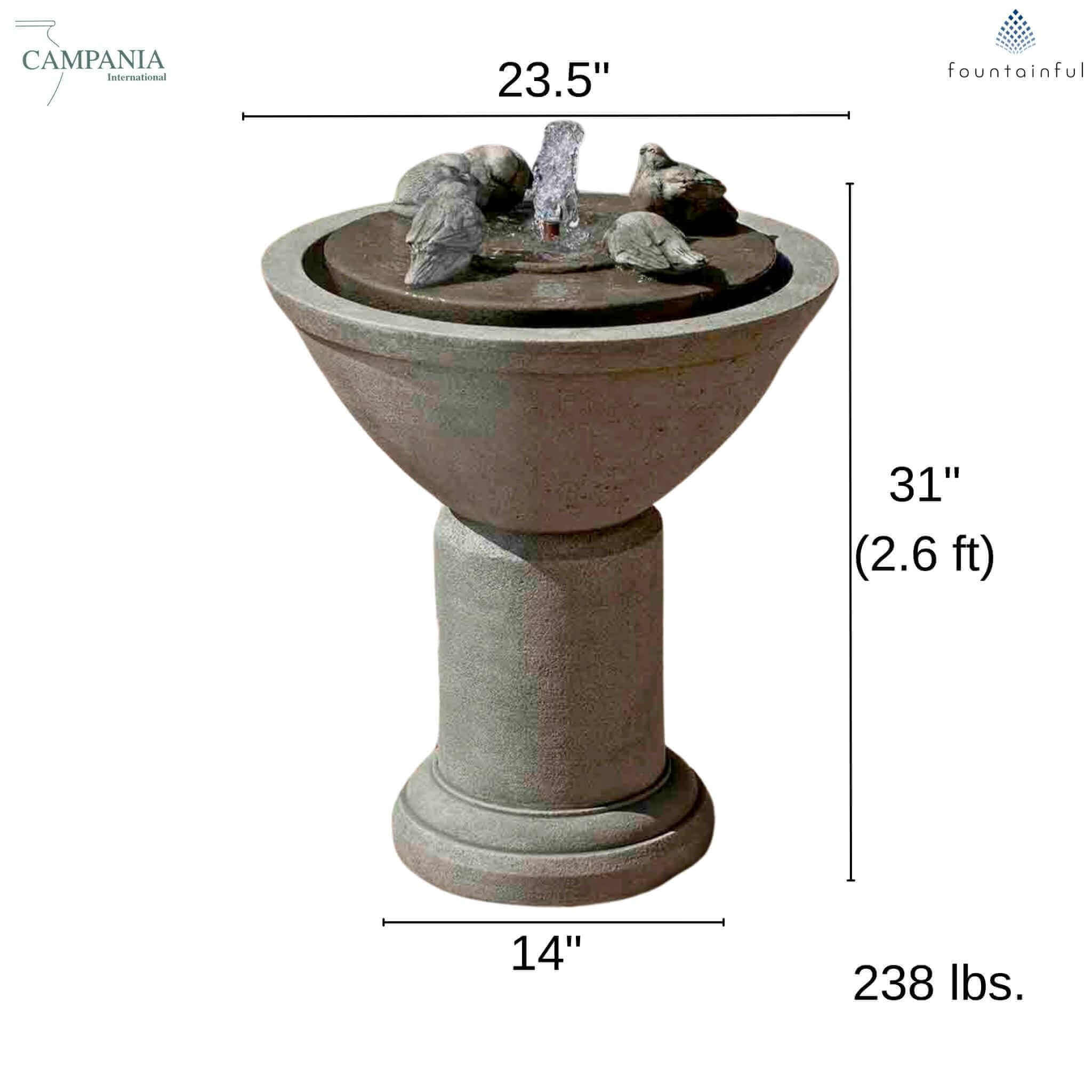 Passaros II Concrete Fountain - Campania #FT226