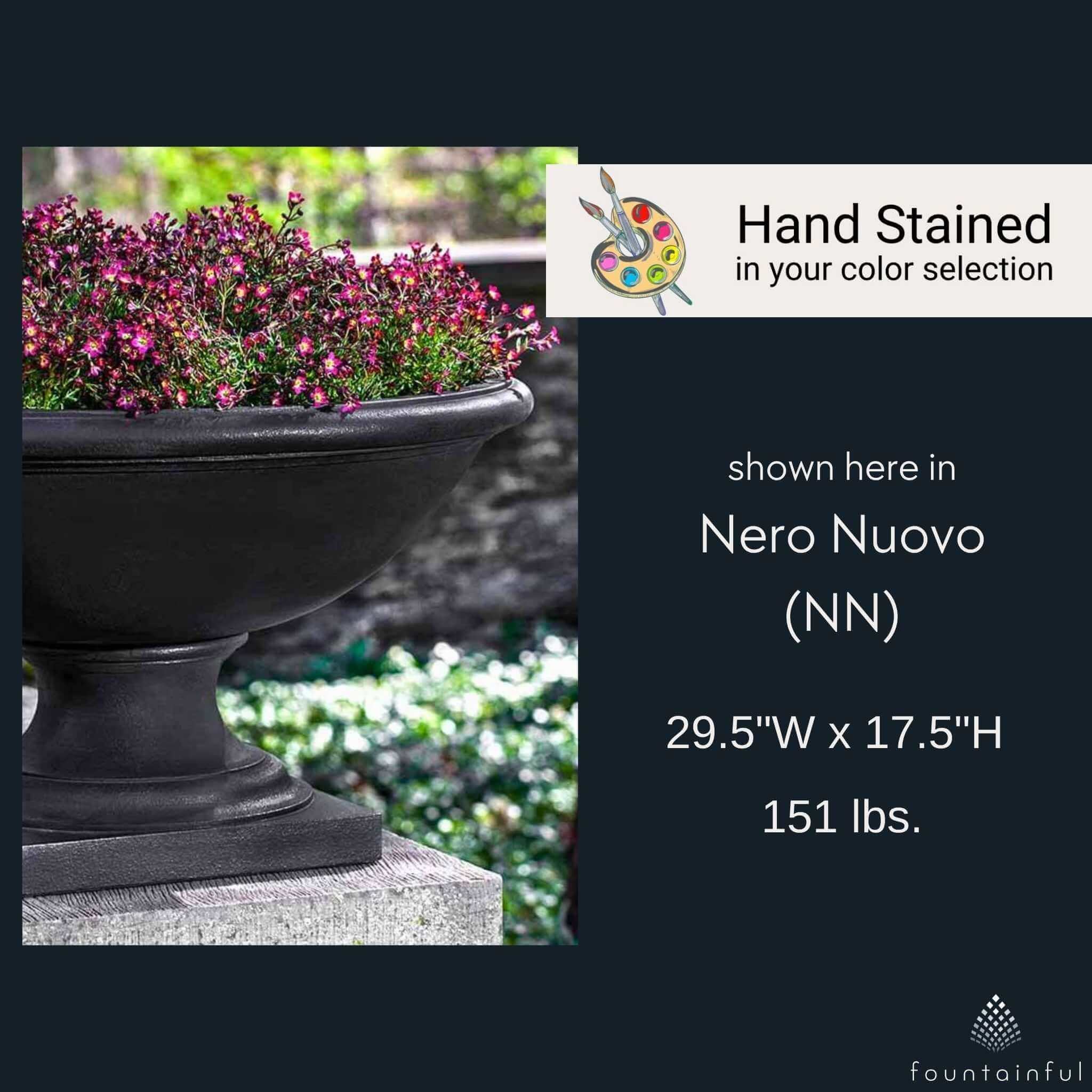 Low Savannah Concrete Urn Planter - Campania #P734