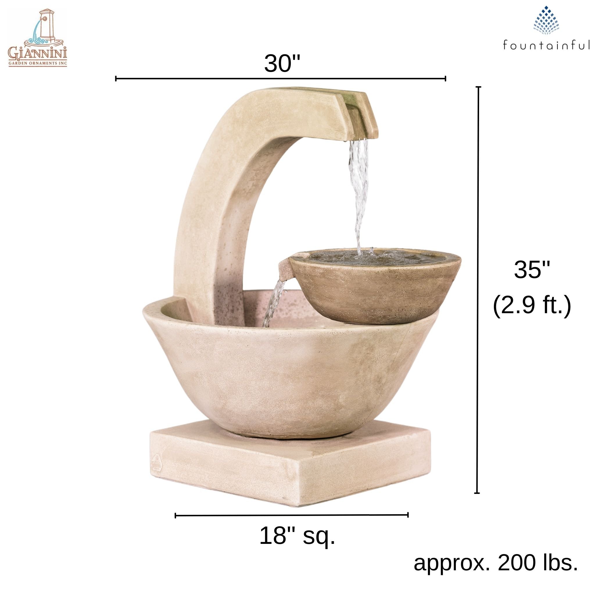 Genesis Concrete Spillway Fountain - Giannini #1833