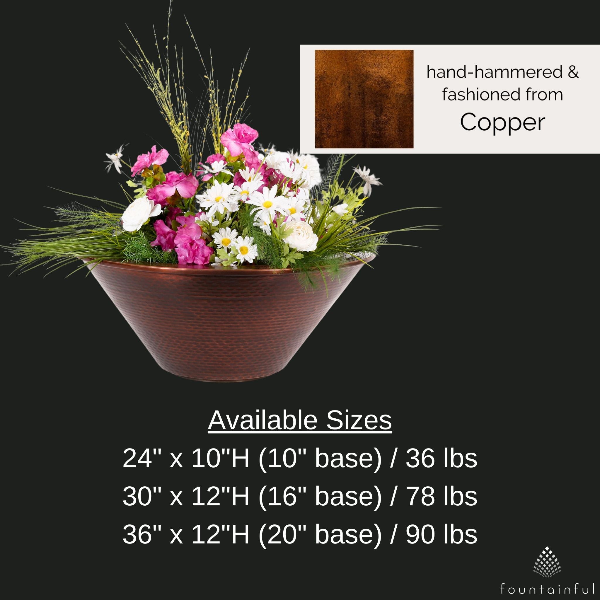 Cazo Copper Planter Bowl - The Outdoor Plus