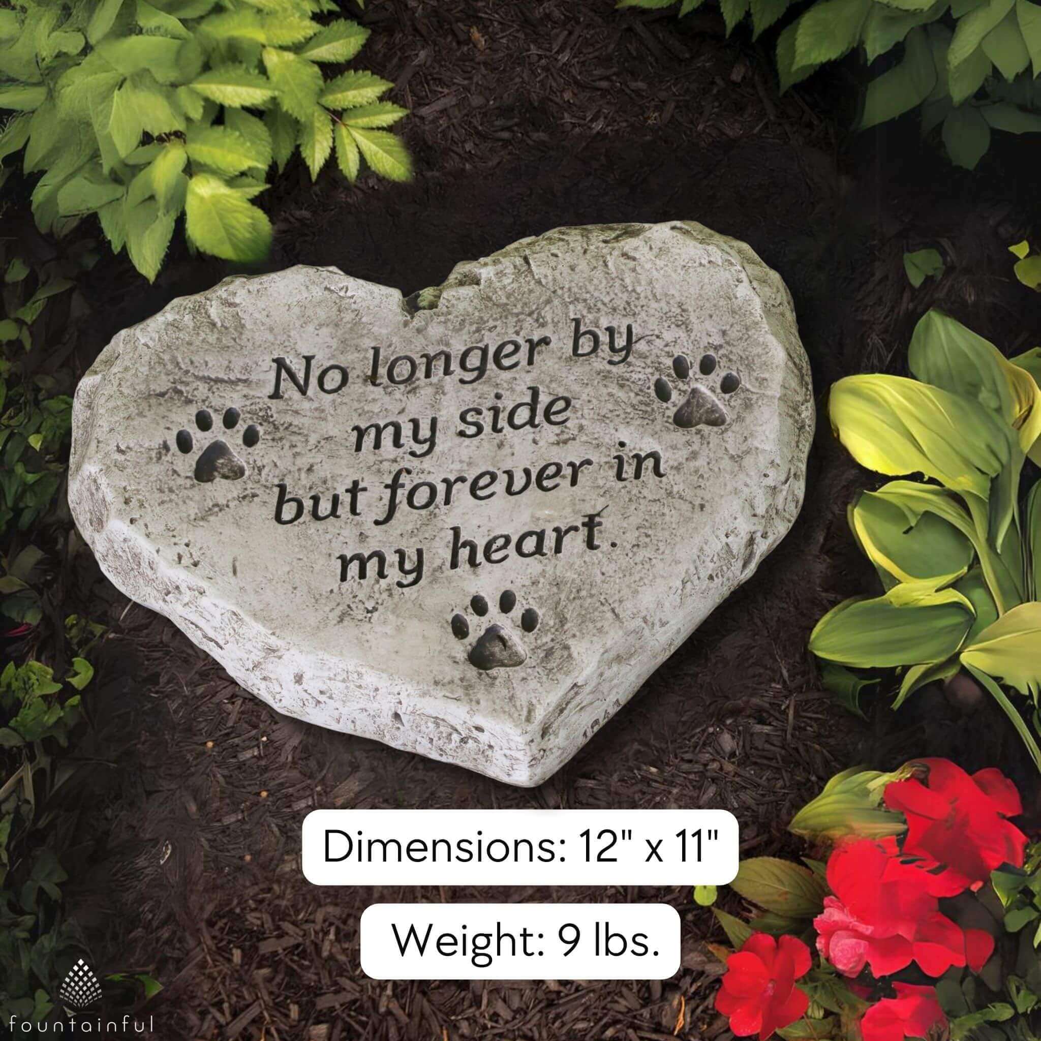 Loss of a Pet Memorial Concrete Garden Greeting Stone - Massarellis #1843