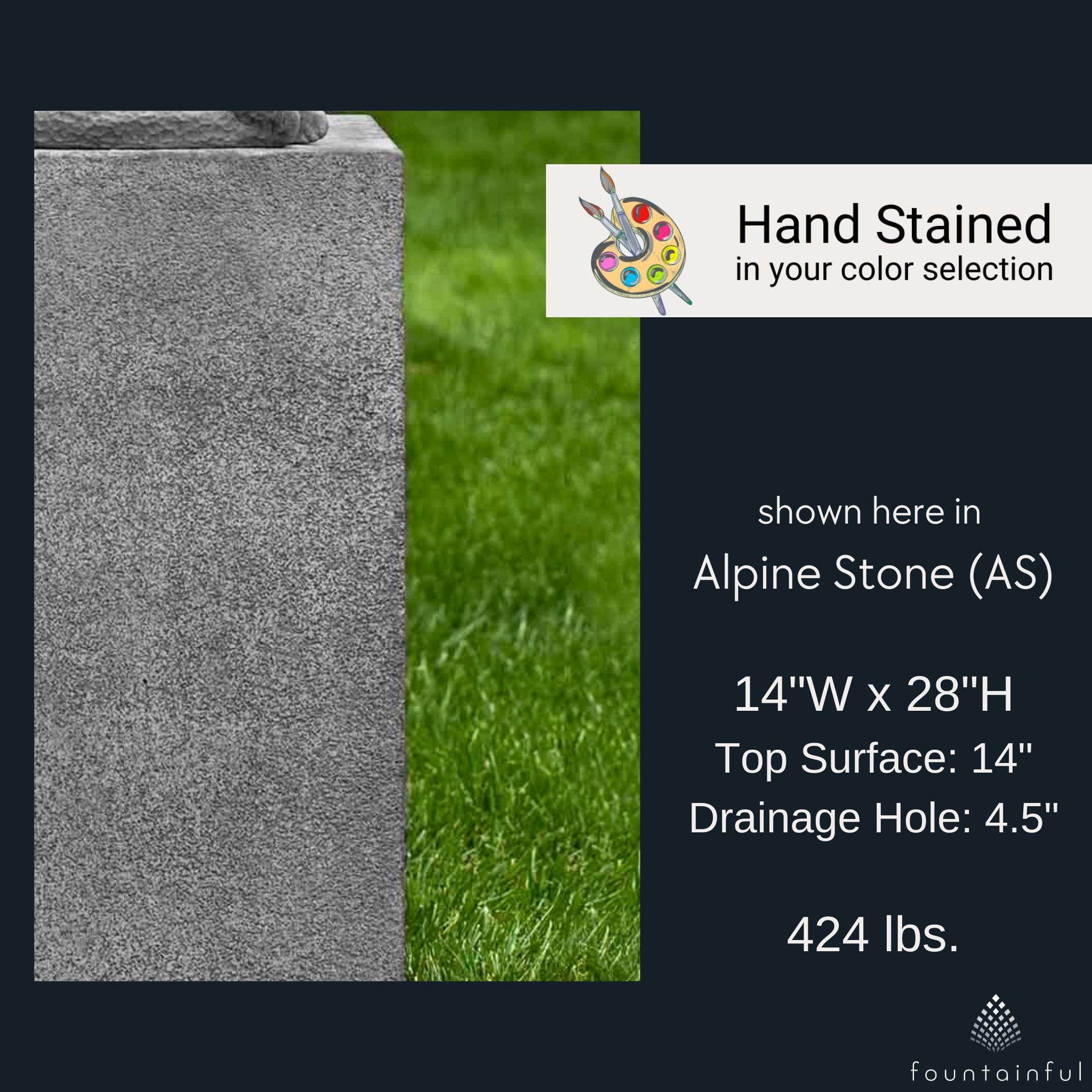 Column 28" Concrete Planter Pedestal - Campania #PD222