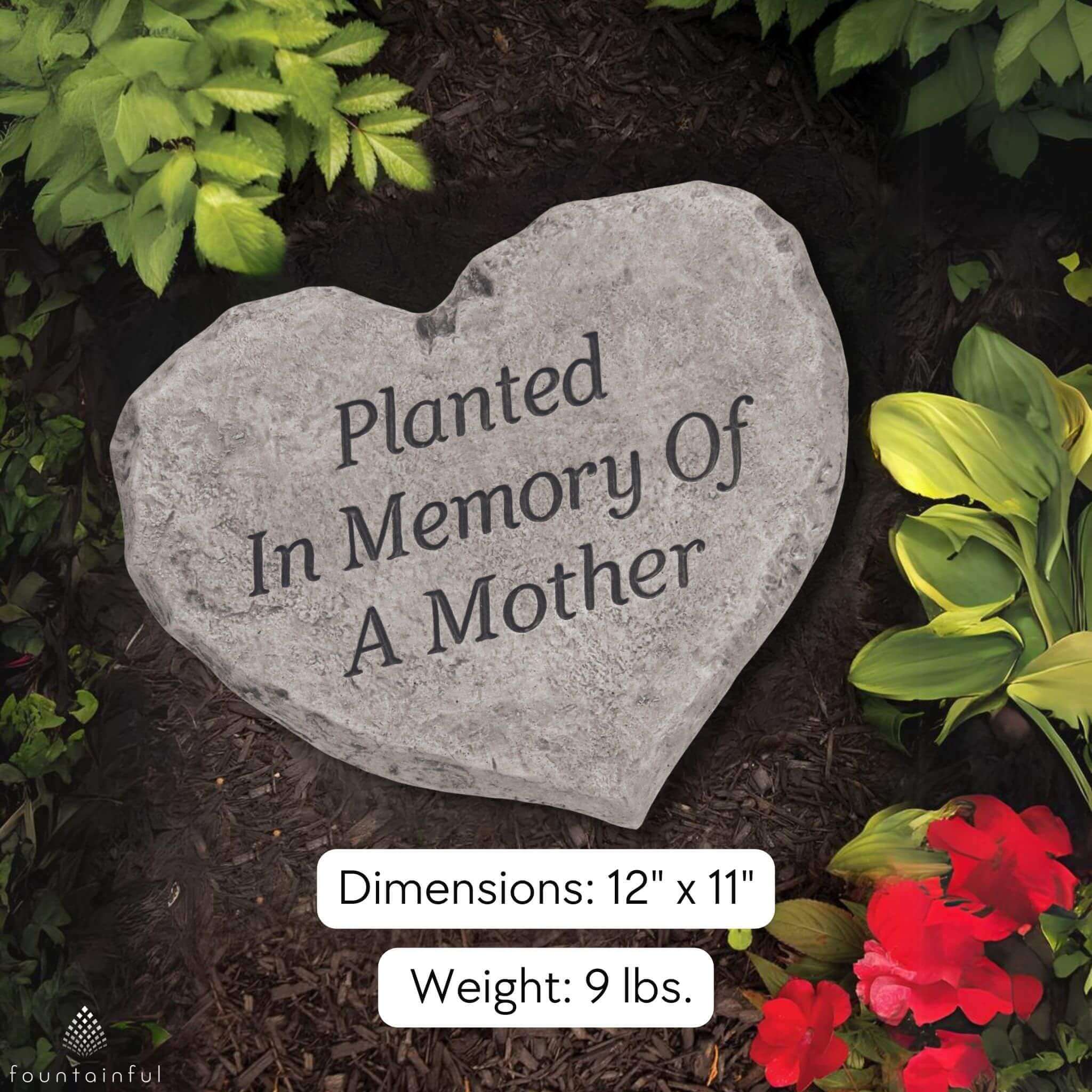 Mother Memorial Concrete Garden Greeting Stone - Massarellis #1761