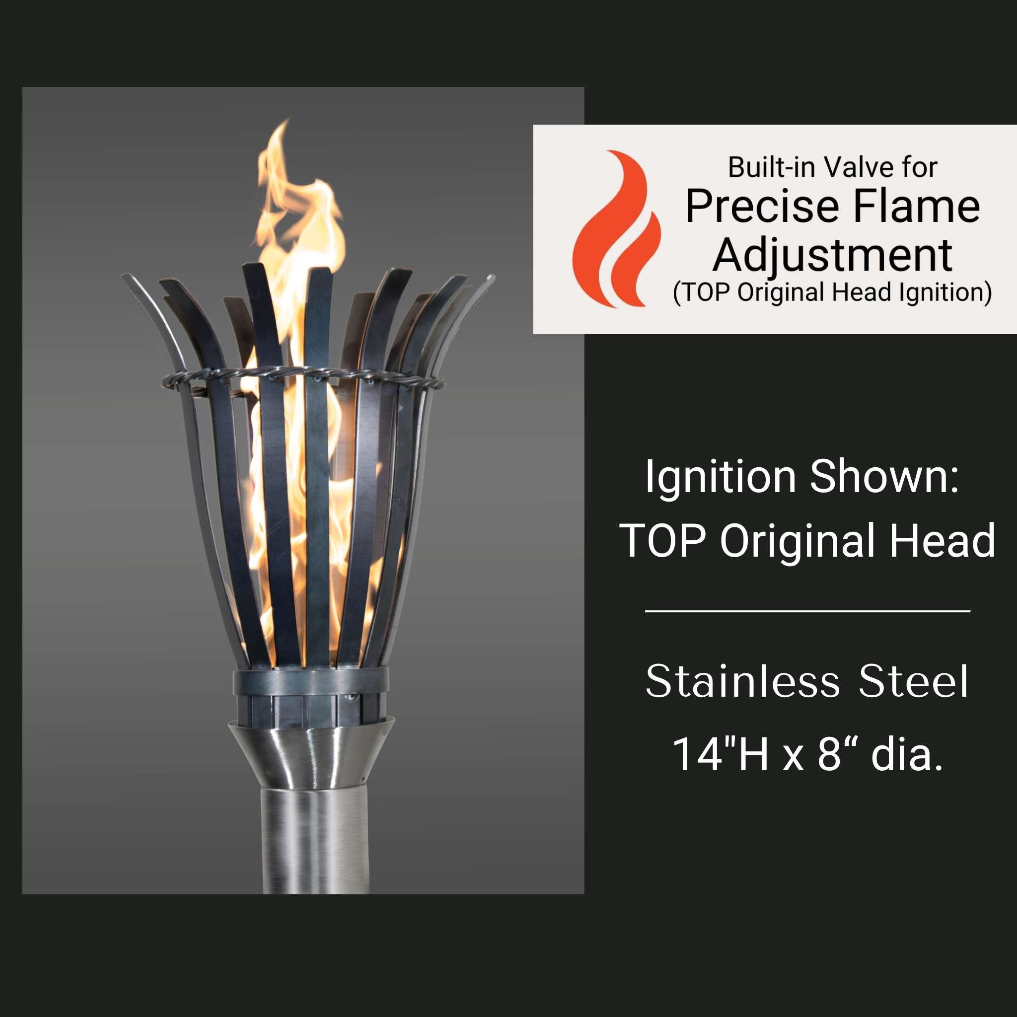 Basket Fire Torch - Stainless Steel - The Outdoor Plus
