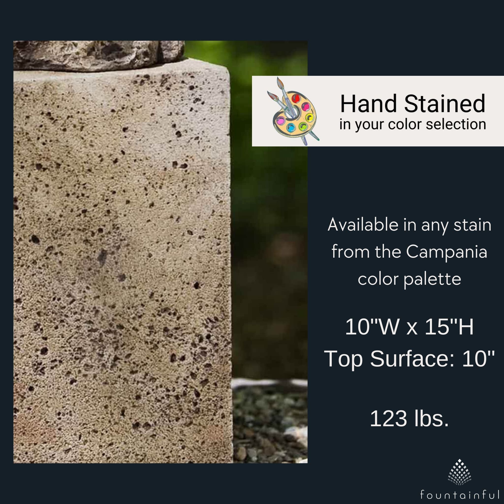 Medium Art Concrete Pedestal - Campania #PD167